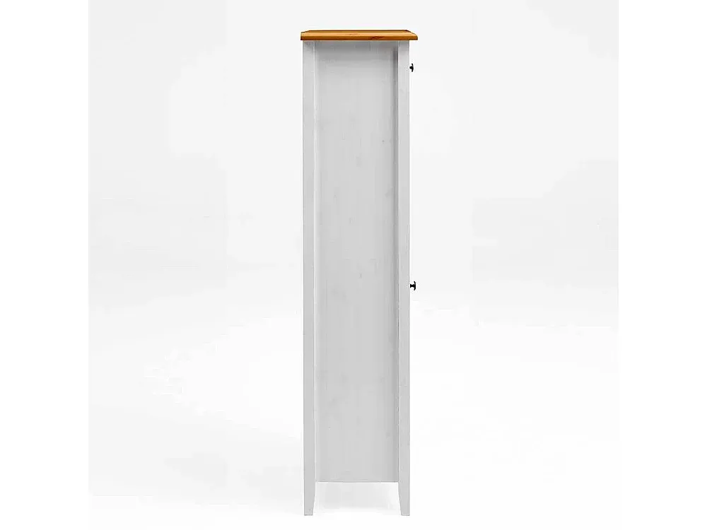 Weiße Badezimmer Vitrine aus Kiefernholz, 55 cm breit