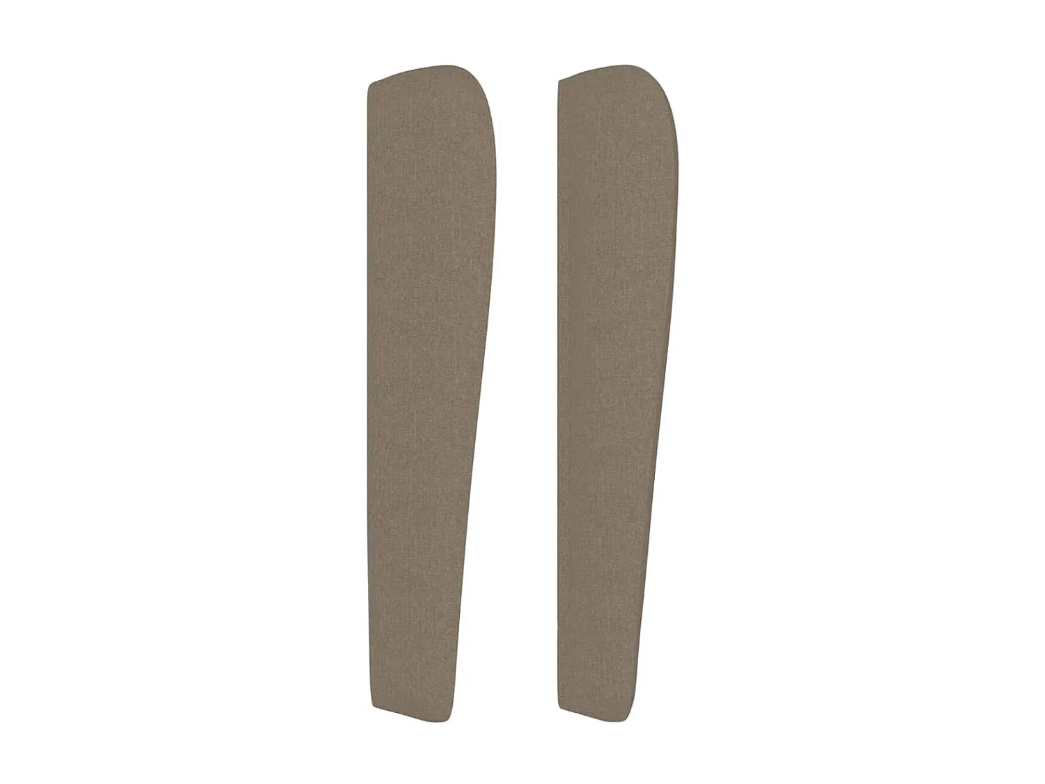 Stoff Kopfteil mit Ohren in Taupe 103x23x118/128 cm
