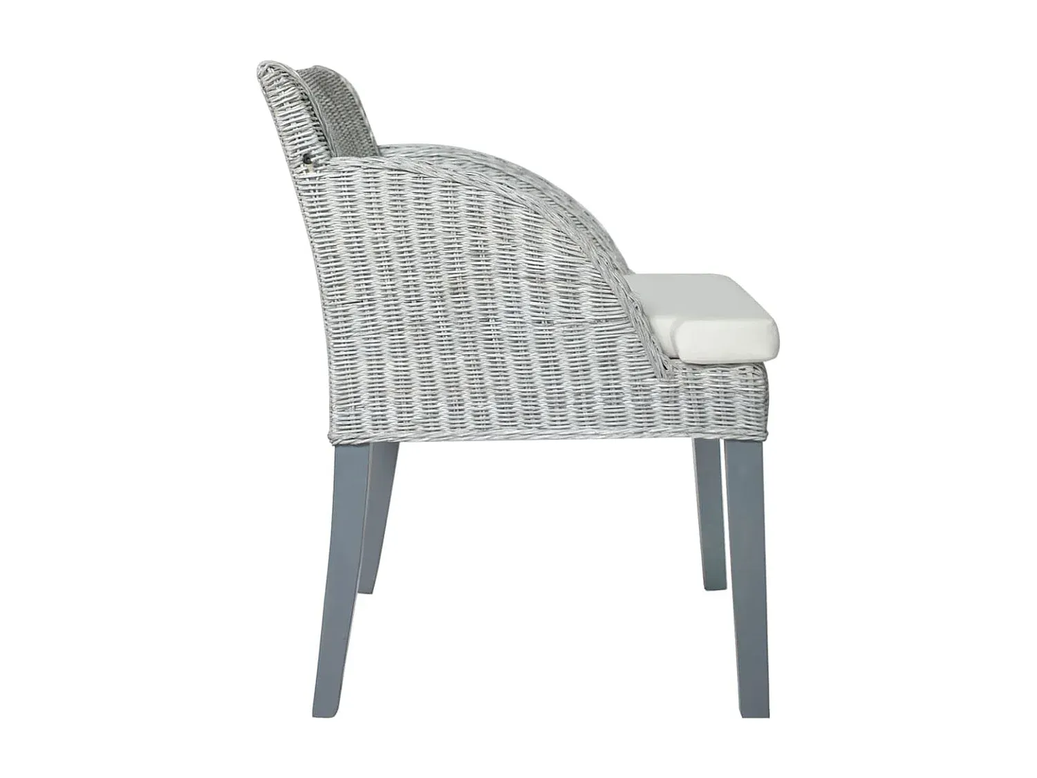 Moderner Esszimmerstuhl mit Kissen, Grau