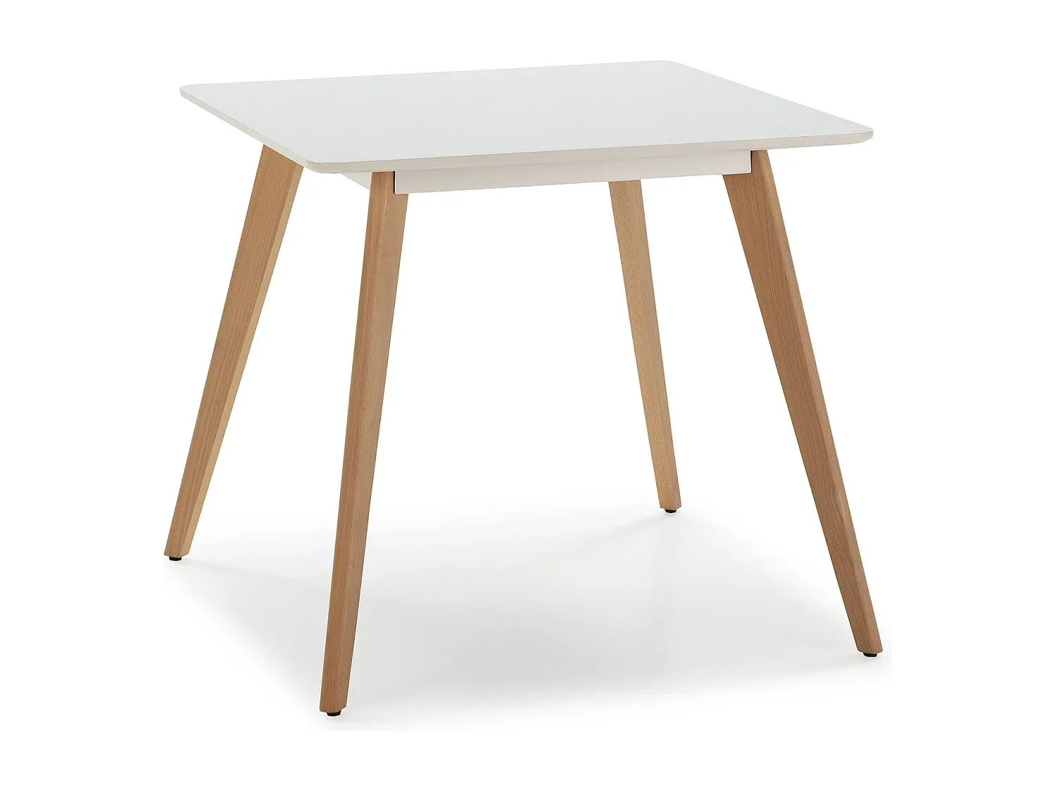 Kompakter Esstisch mit 4 Stühlen in Senffarbe