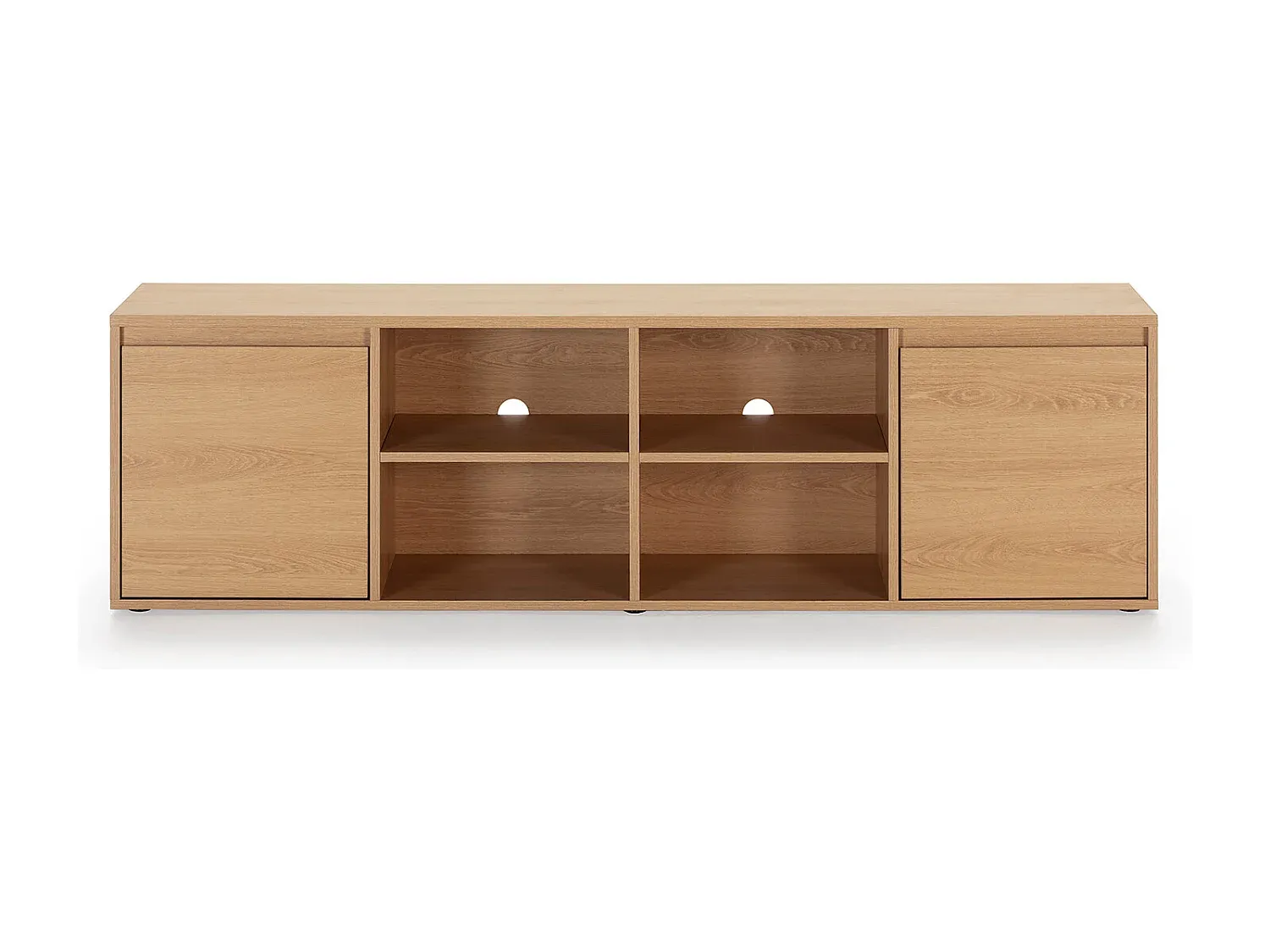 Moderner TV-Schrank mit 2 Türen, Eiche, 160 cm