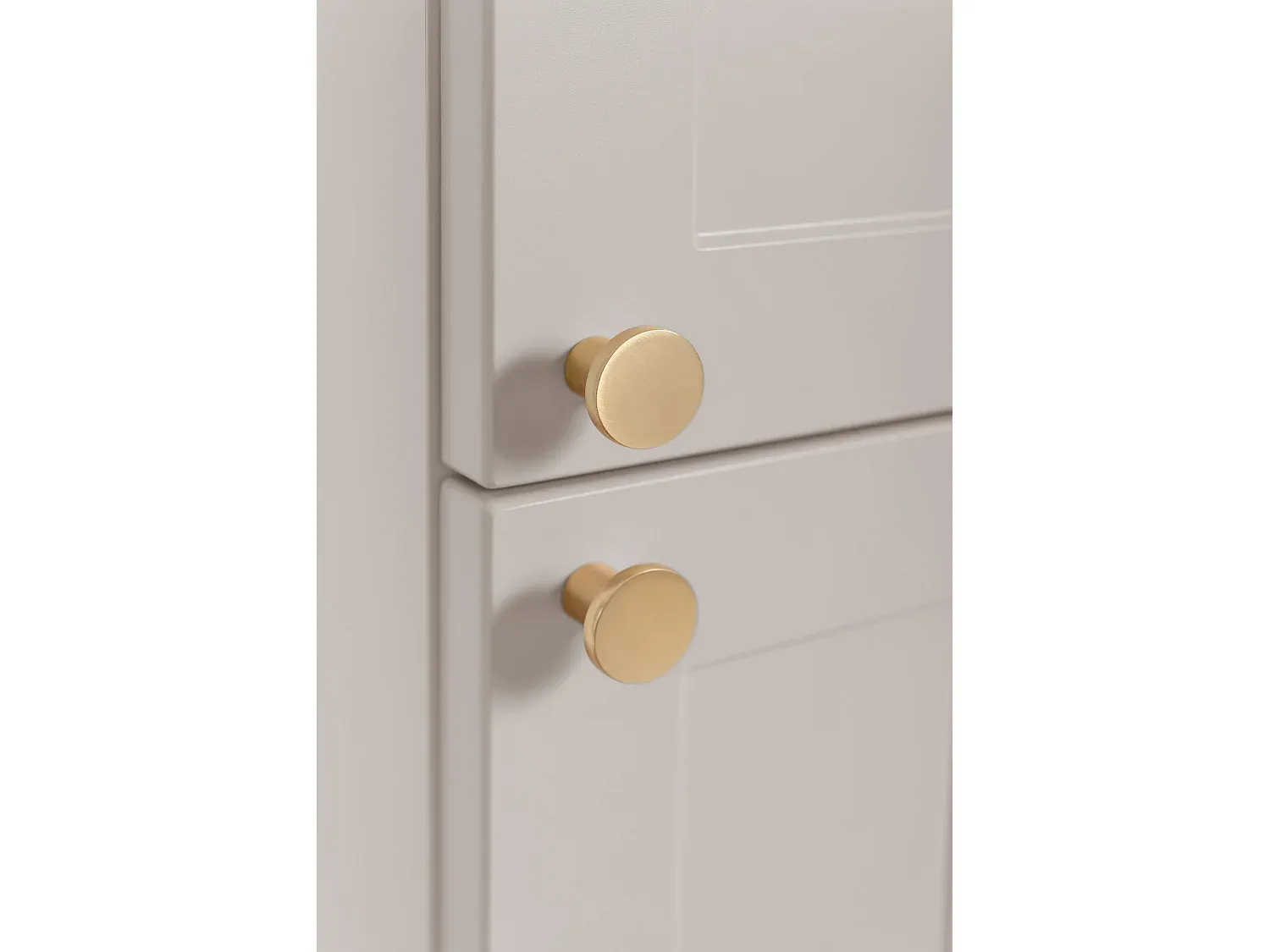 Klassischer Badezimmerschrank in Kaschmirfarbe, kompakte Größe