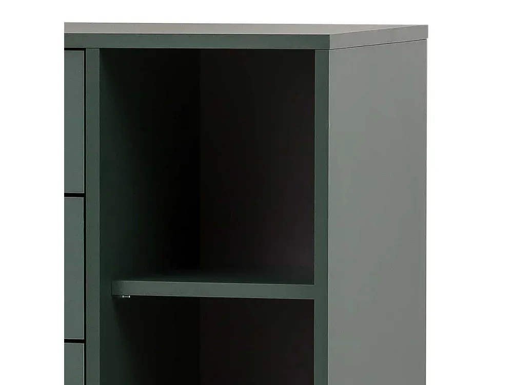 Moderner Badezimmerschrank Dunkelgrün mit Gold-Akzenten