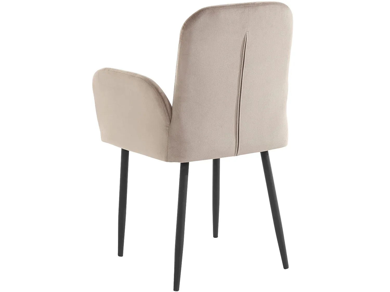 2er-Set Polsterstühle aus Samt in Hellbraun für Esszimmer