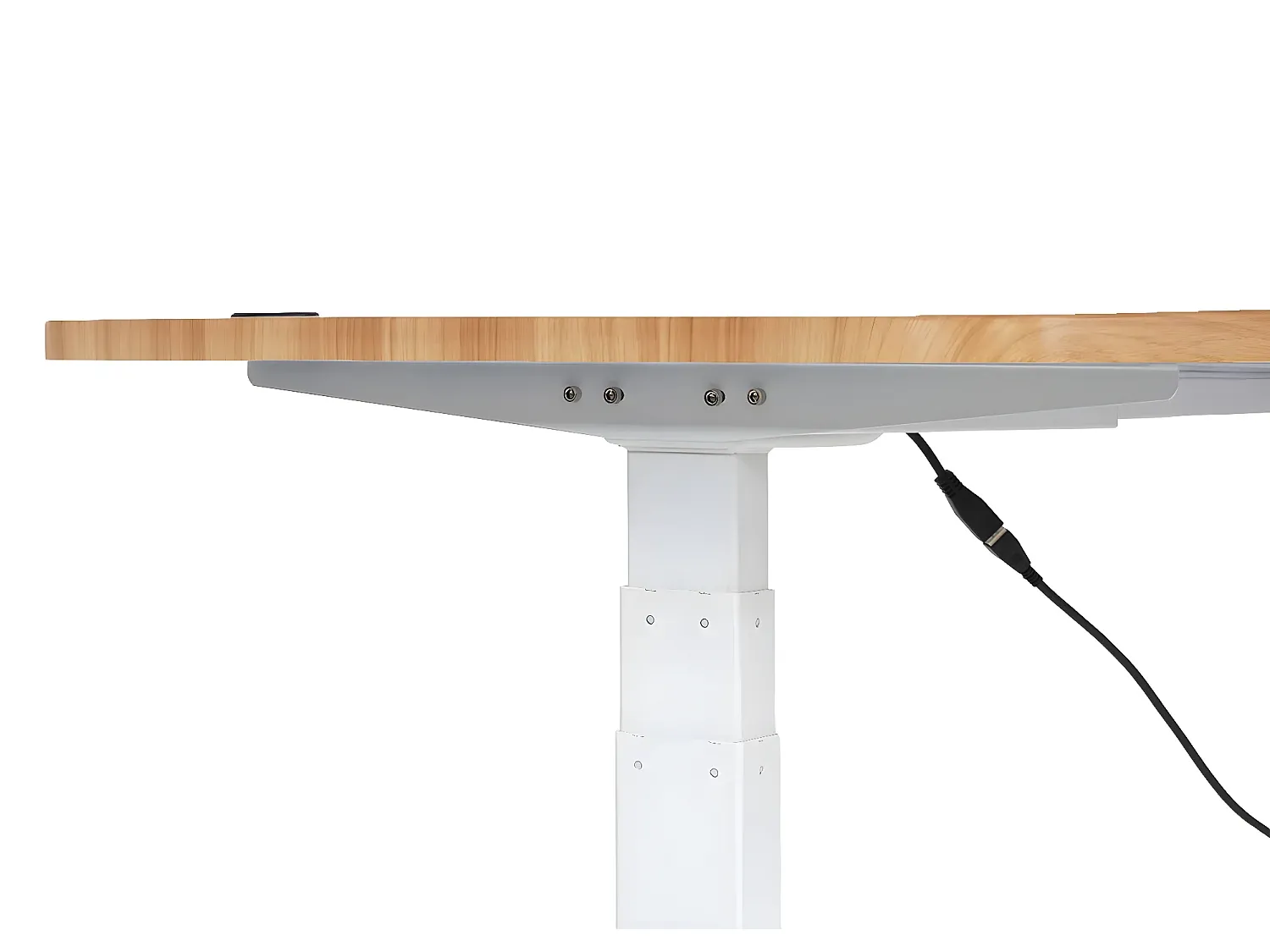 Moderner Arbeitstisch aus Eiche-Dekor, Weiß