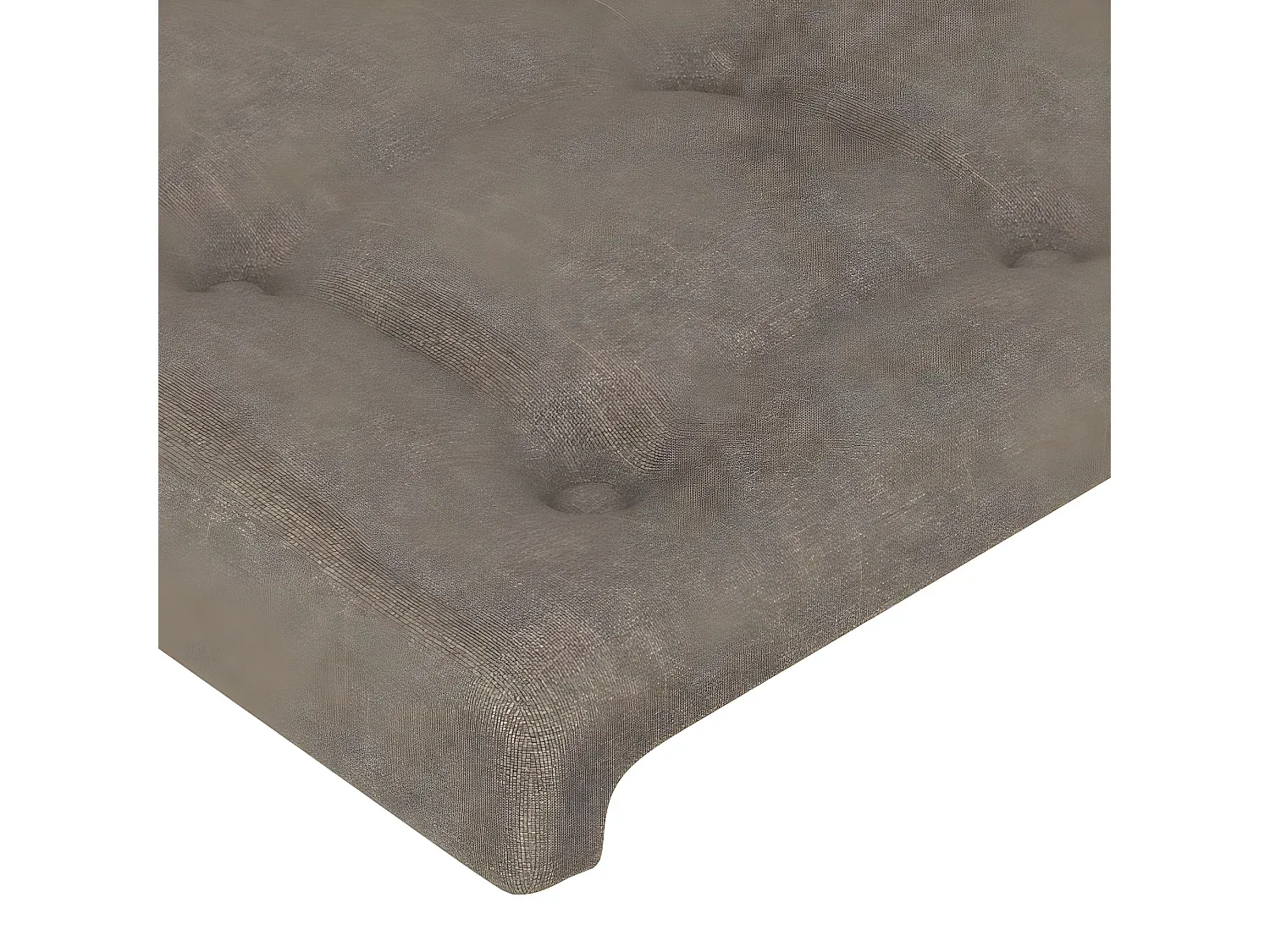 Stoff Kopfteil mit Ohren in Taupe 103x23x118/128 cm