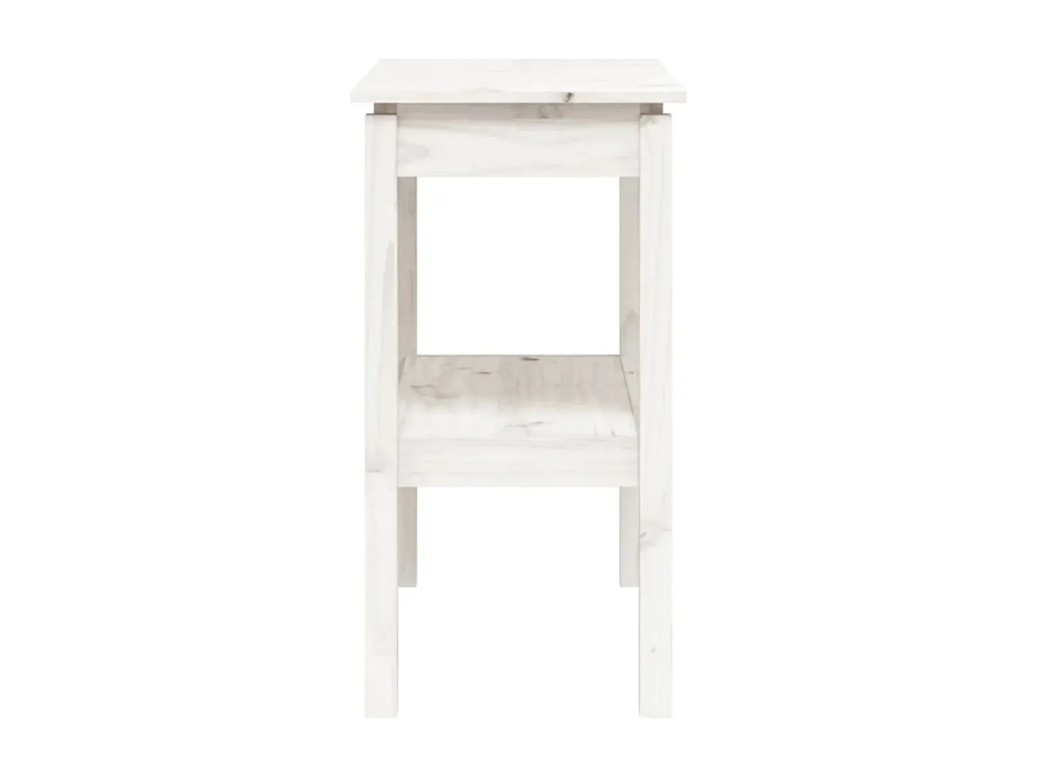 Eleganter Konsolentisch aus Kiefernholz, Weiß, 80x40x75 cm