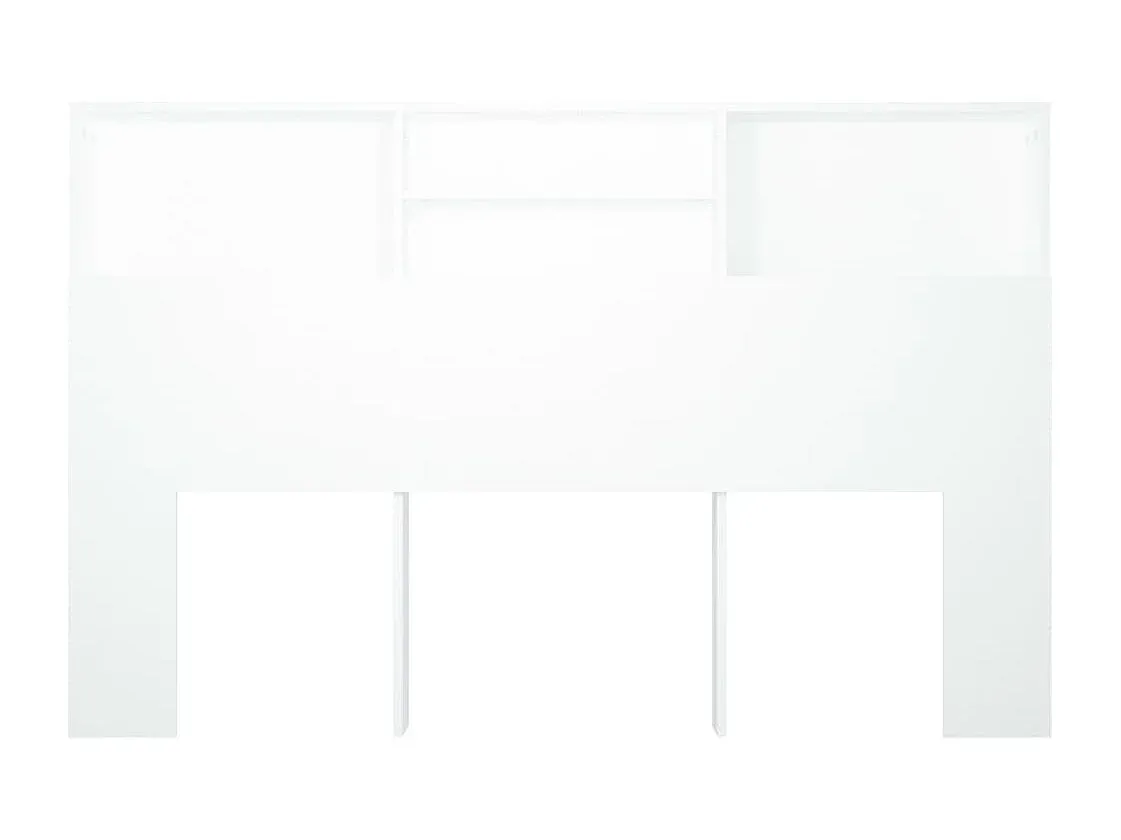 Kopfteil mit Ablage in Weiß für Betten 160x19x103,5 cm