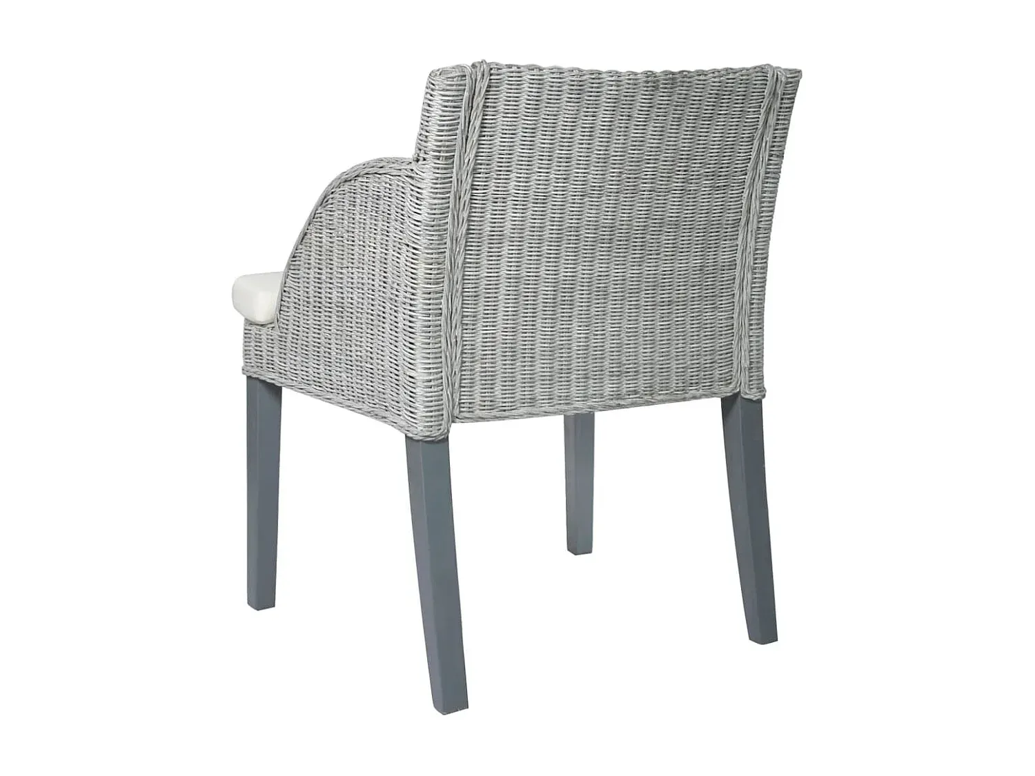 Moderner Esszimmerstuhl mit Kissen, Grau