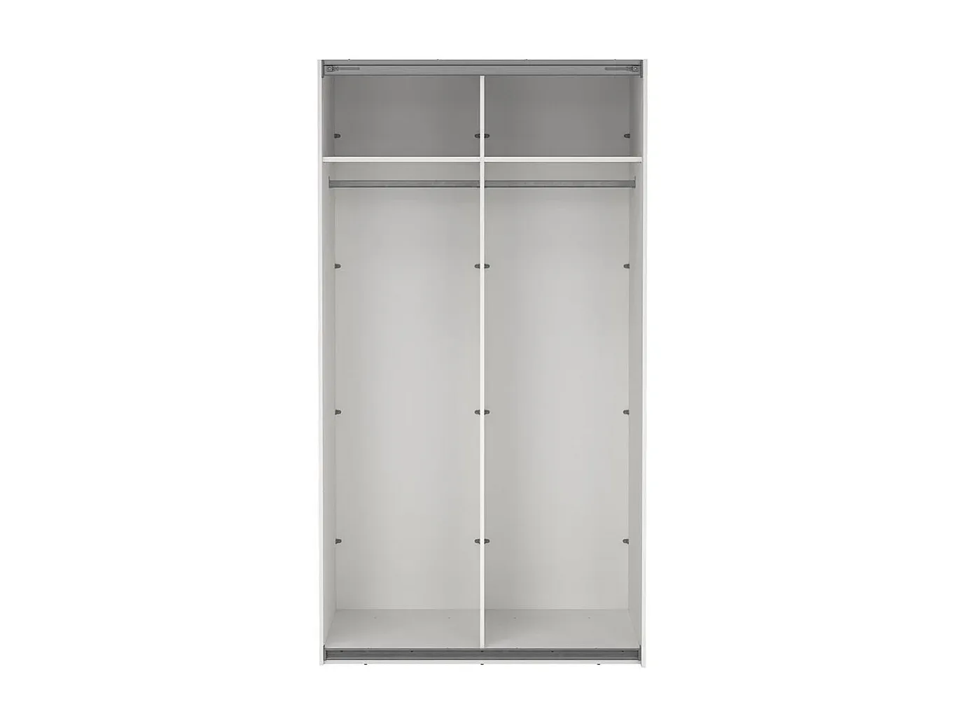 Schiebetürenschrank mit 2 Türen, 120 x 220 cm, Weiß