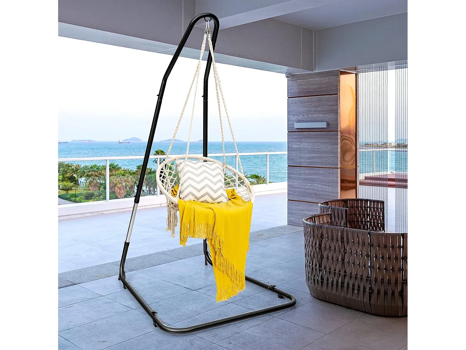 Verstellbares Metallgestell für Hängestuhl bis 150kg, Höhe 195-235cm