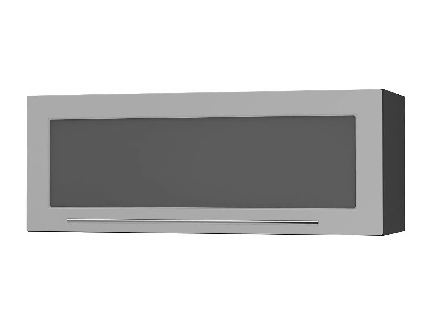 Moderne Hängeschrank für Küchen in Staubgrau Matt und Schwarz