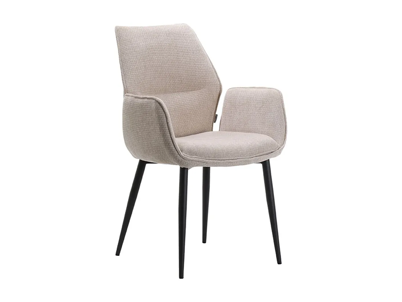 Esszimmerstühle im 2er-Set aus Stoff - Naturfarbe