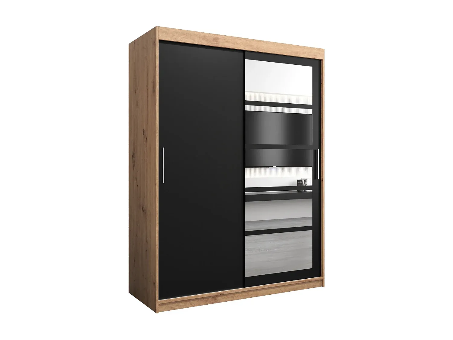 Großer Schwebetürenschrank mit zeitlosem Design