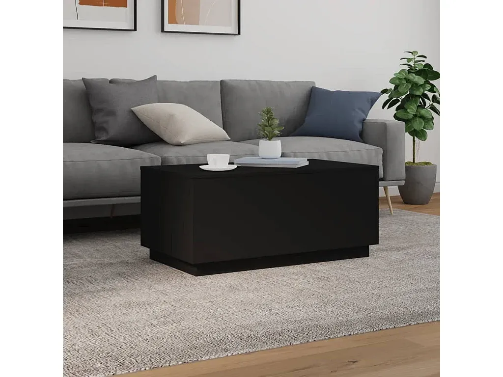 Moderner Wohnzimmertisch mit LED und Stauraum