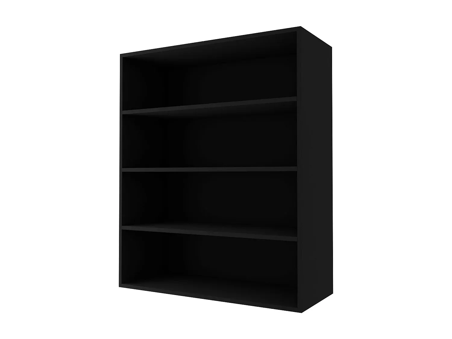 Wandhängeschrank für Küche, Hochglanz Graphit/Schwarz, 80x32,5x96cm