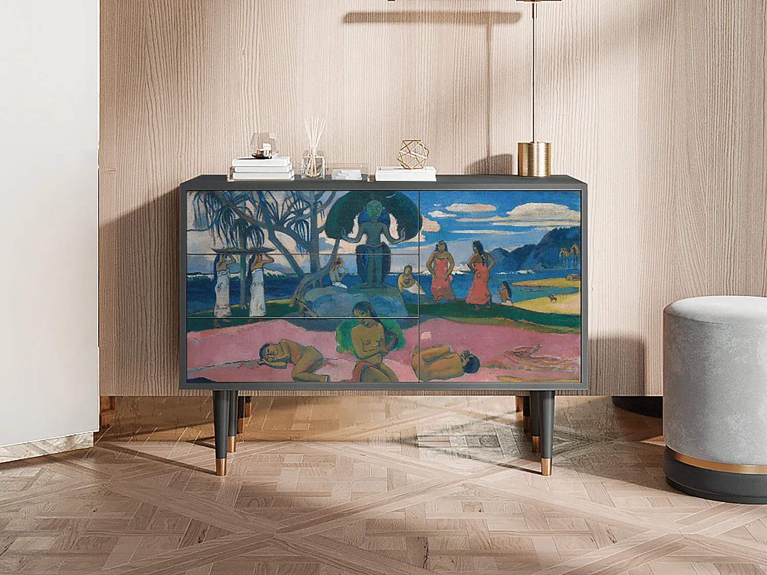 Modernes Sideboard mit Stauraum, Anthrazit