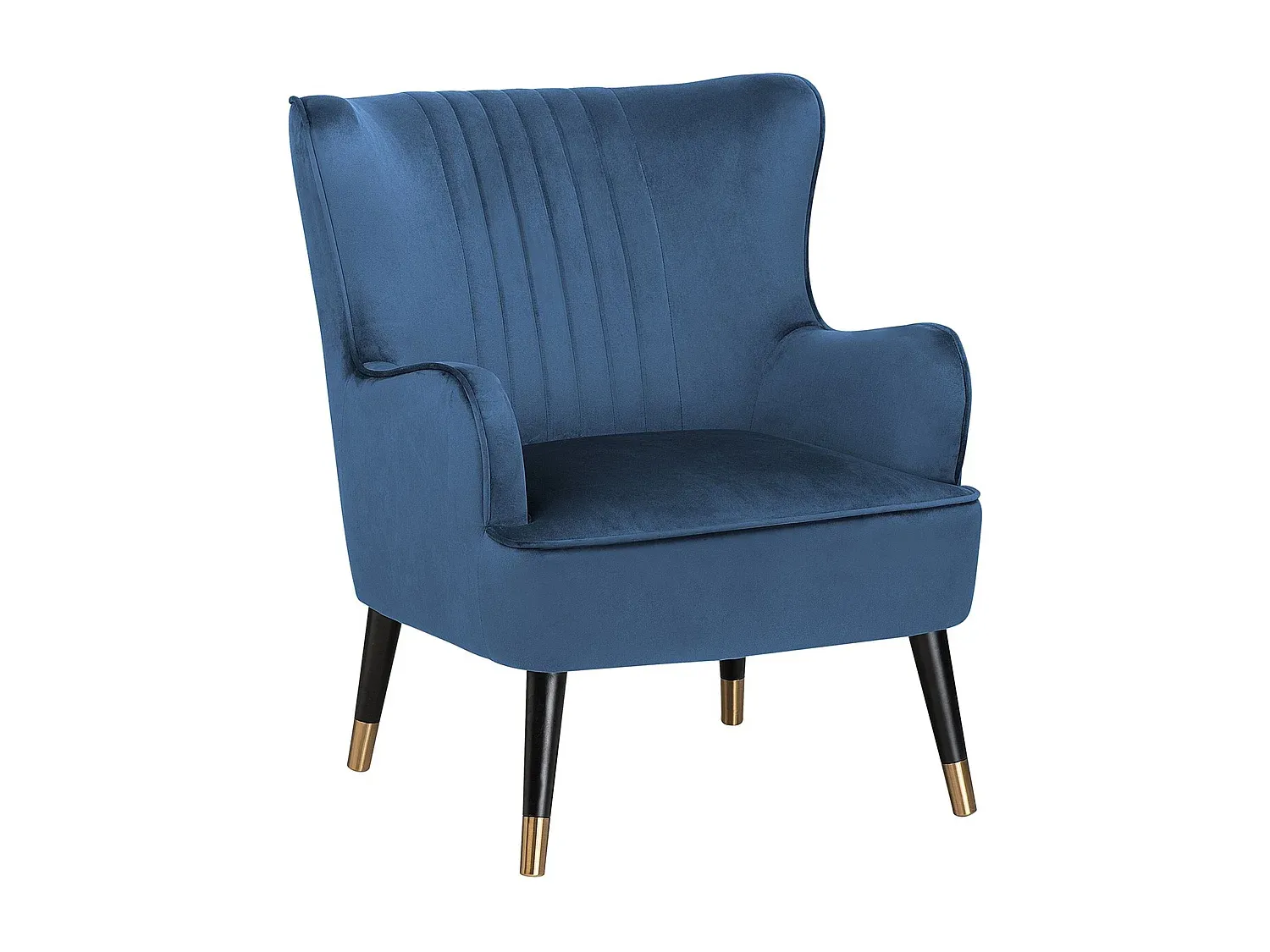 Eleganter blauer Sessel aus Samt