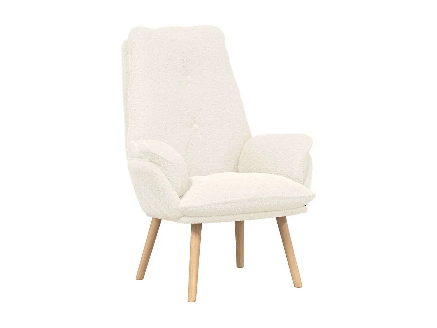Bequemer Lounge-Sessel für Wohnzimmer in Creme