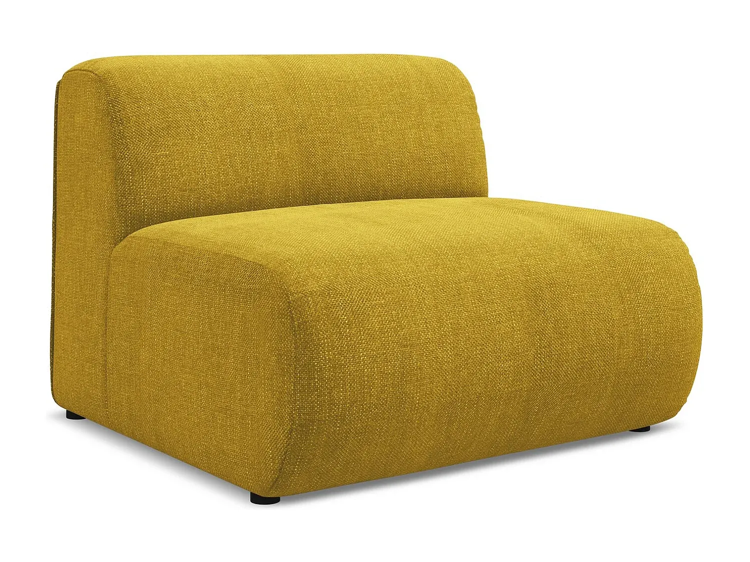 Gemütliches Mittelsegment-Sofa in Senffarbe