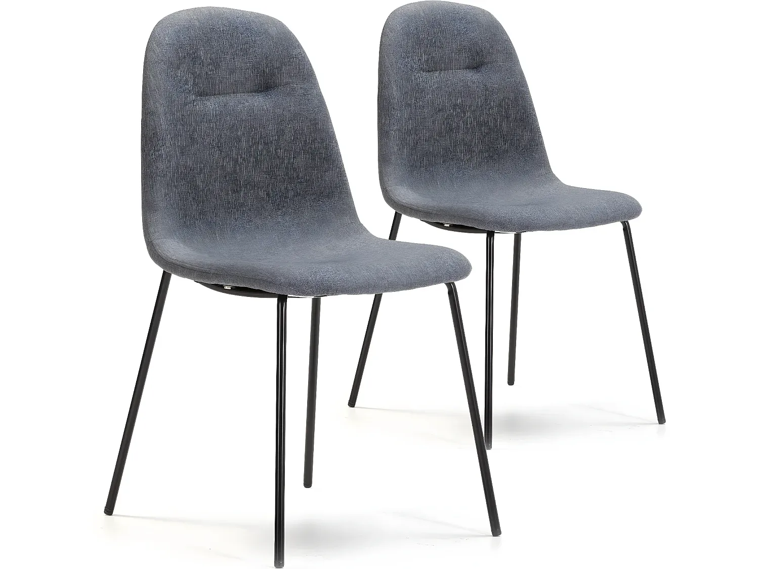 Moderner Grauer Esszimmerstuhl im 2er Set