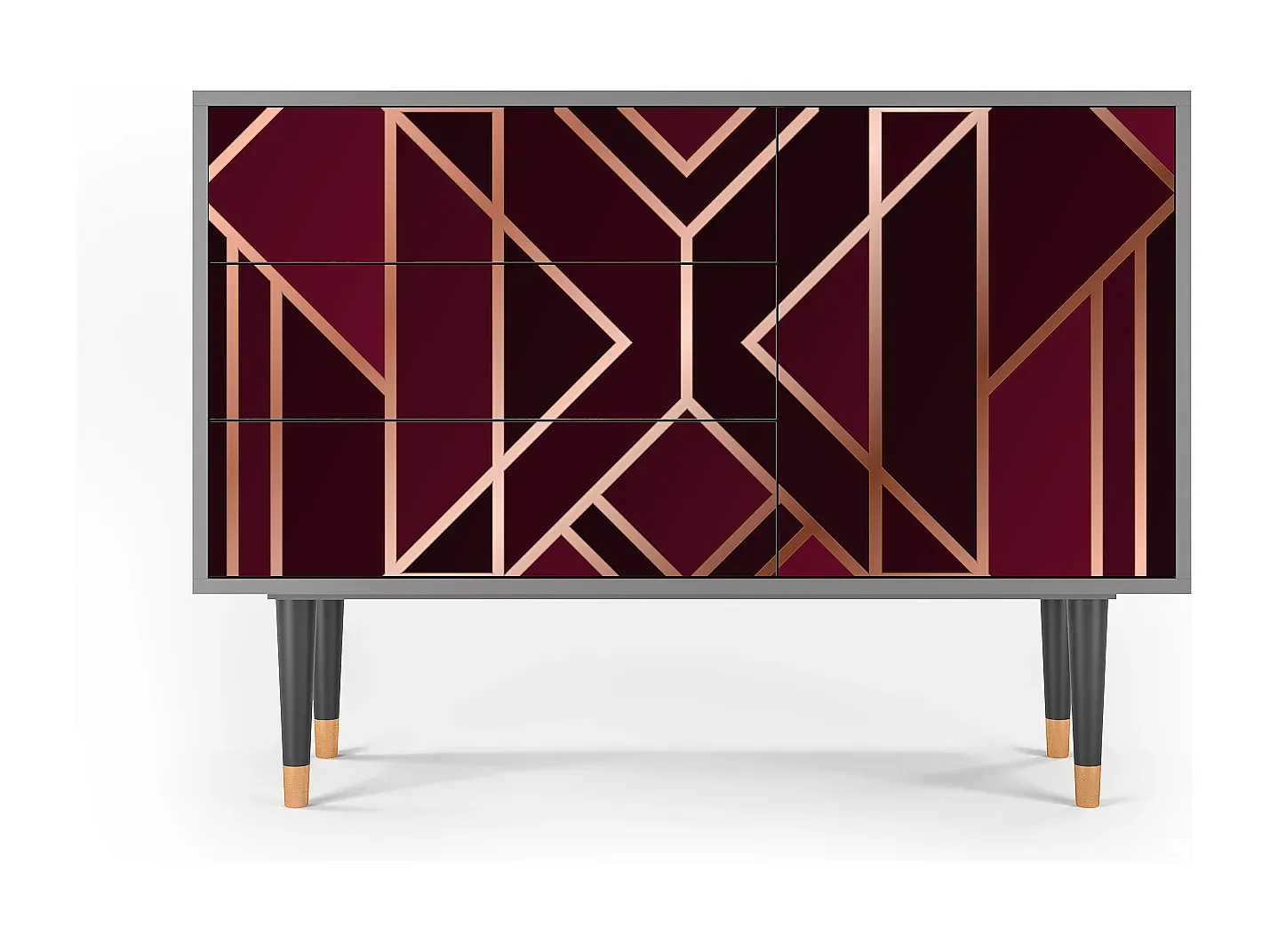 Praktisches Sideboard in Grau mit Schmuckfach