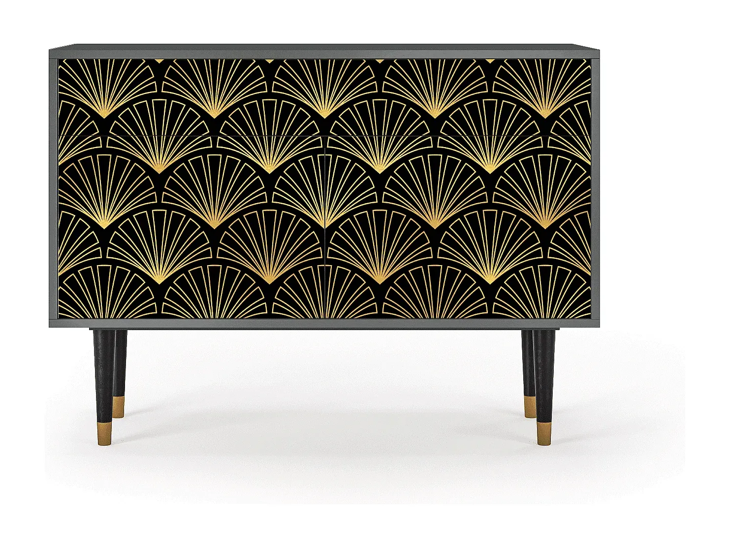 Modernes Sideboard in Anthrazit, 115x85x48 cm