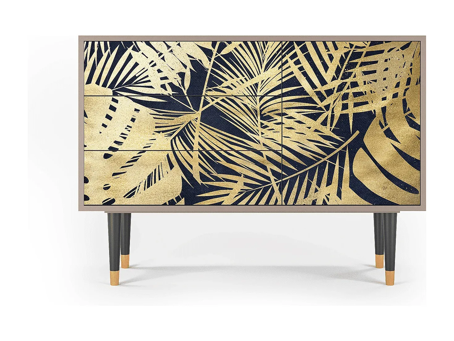 Moderner Sideboard mit Dschungelmotiv, 115x84x41 cm