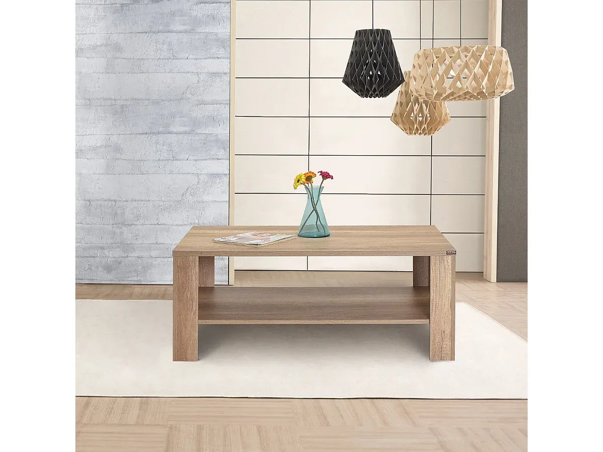 Moderner Couchtisch mit Ablage L110 cm