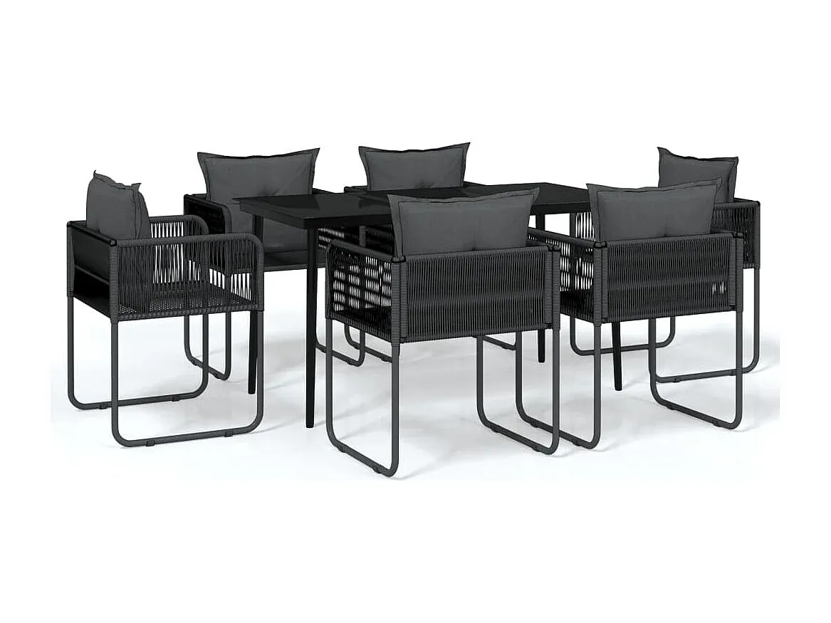 Moderne Outdoor-Essgruppe für 6 Personen