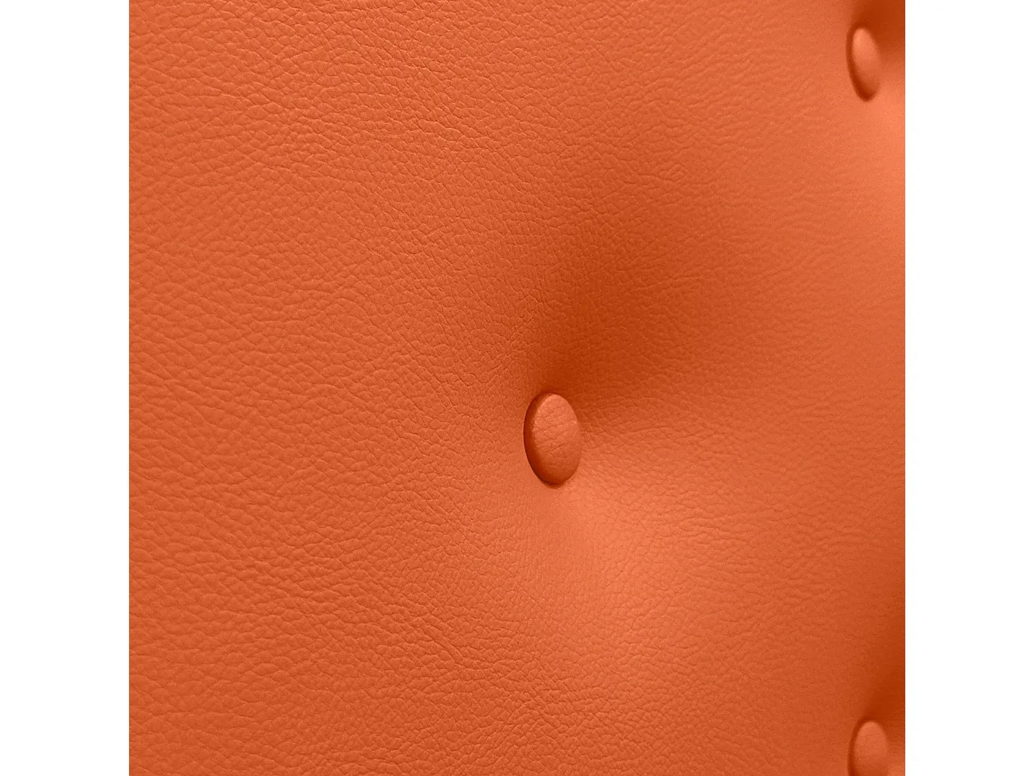 Luxus Kopfteil aus Kunstleder mit Knöpfen, gepolstert, 105 cm, Orange