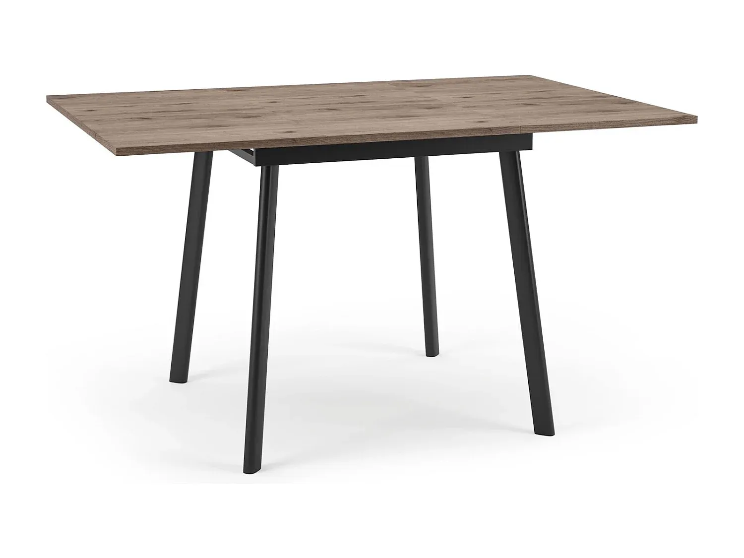 Moderner Esstisch in Weiß und Graphit, ausziehbar auf 140 cm