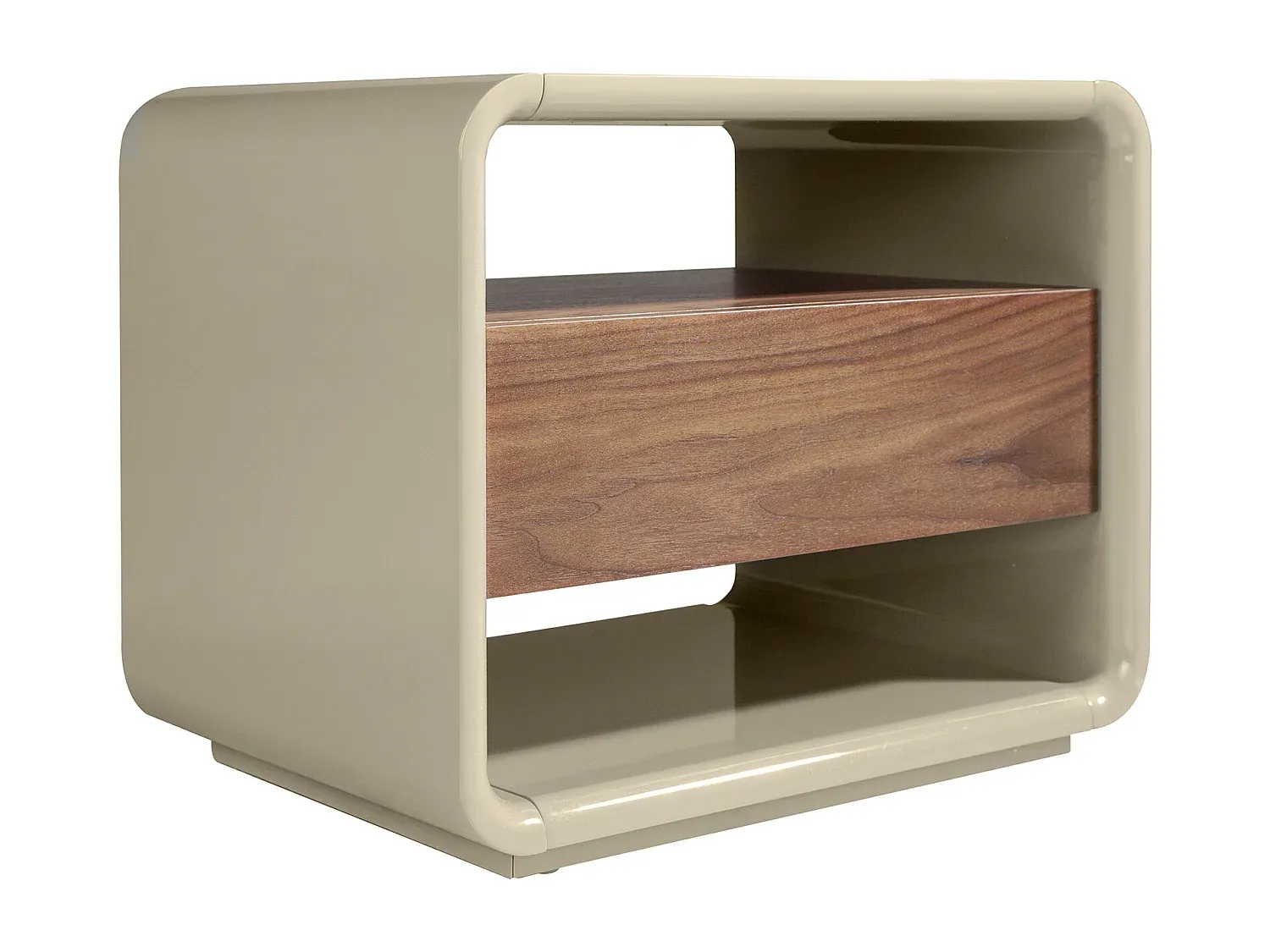 Moderner Nachttisch aus Holzmaterialien