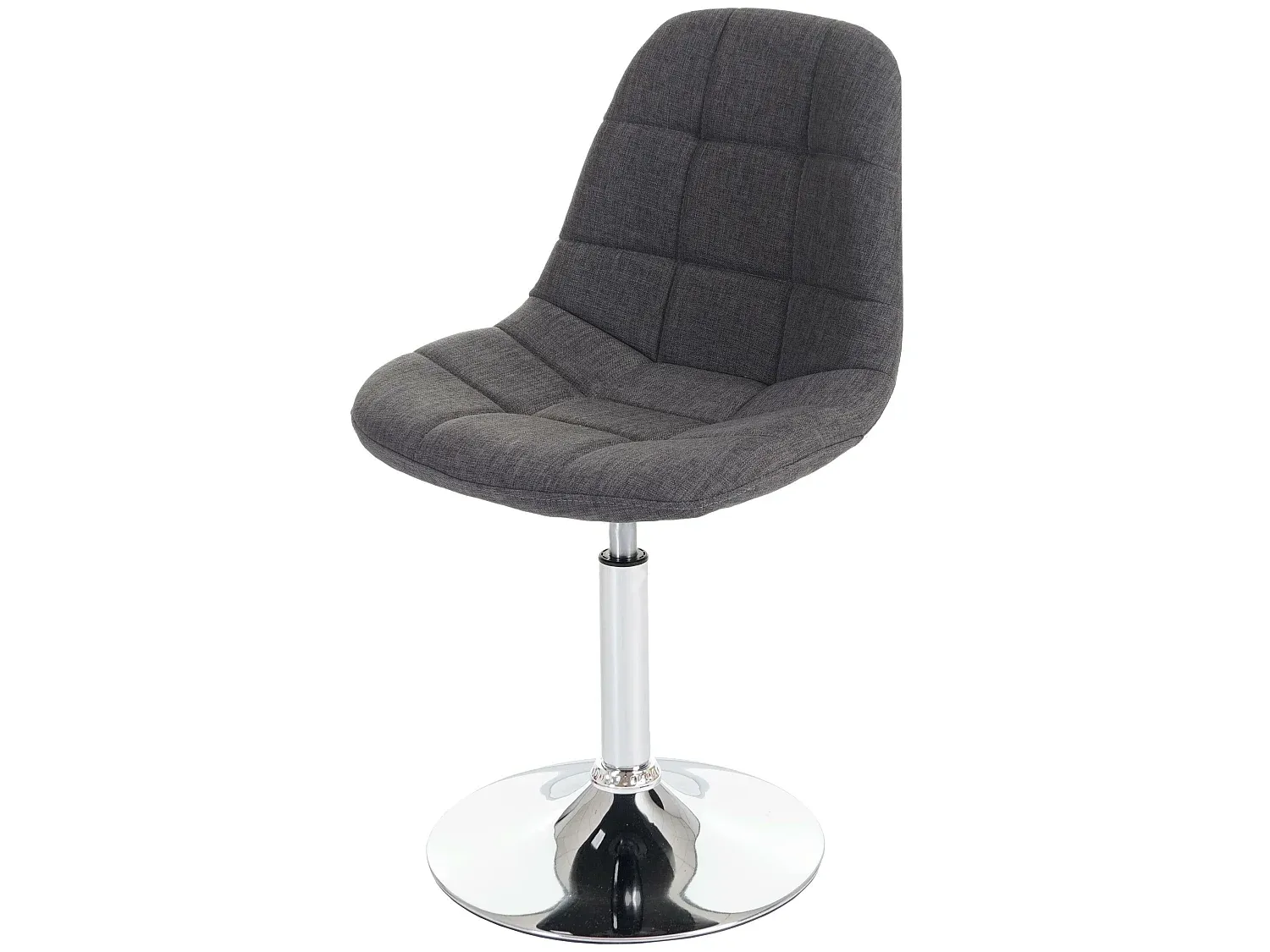 Moderner Esszimmerstuhl-Set aus Textil, hellgrau, 6er-Set