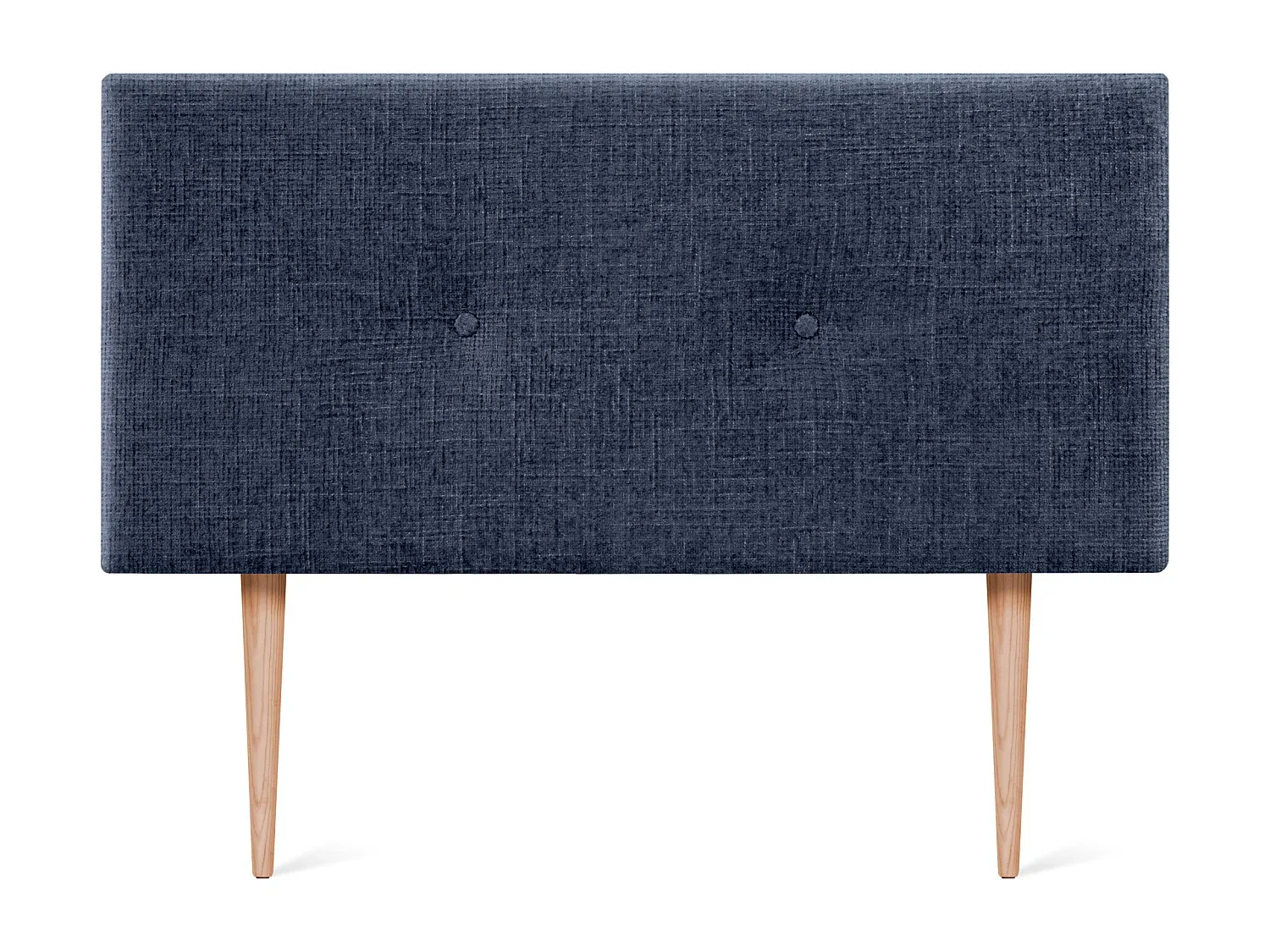 Kopfteil aus Naturwolle mit Knöpfen und Beinen 95x105 cm Blau