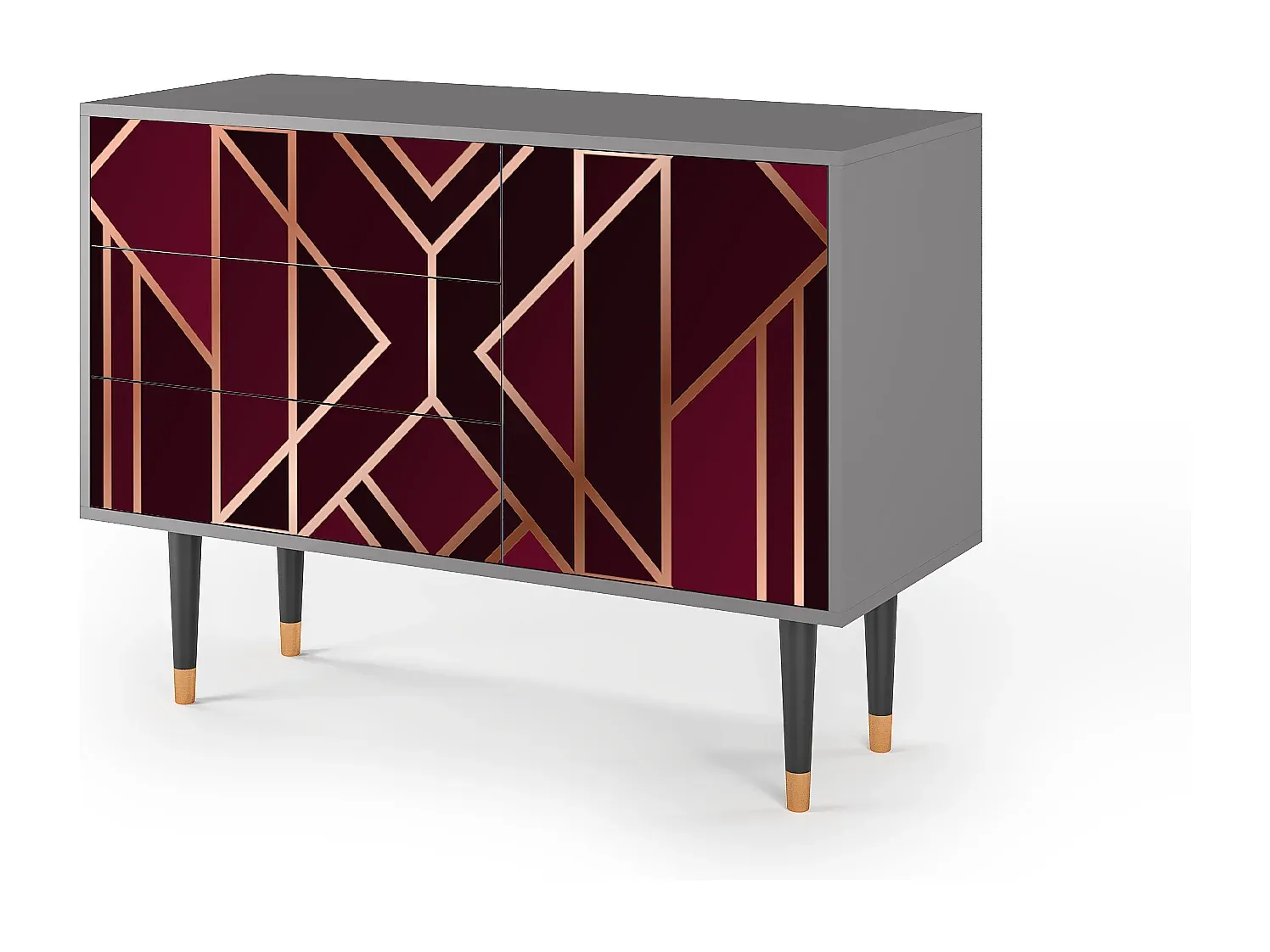 Praktisches Sideboard in Grau mit Schmuckfach