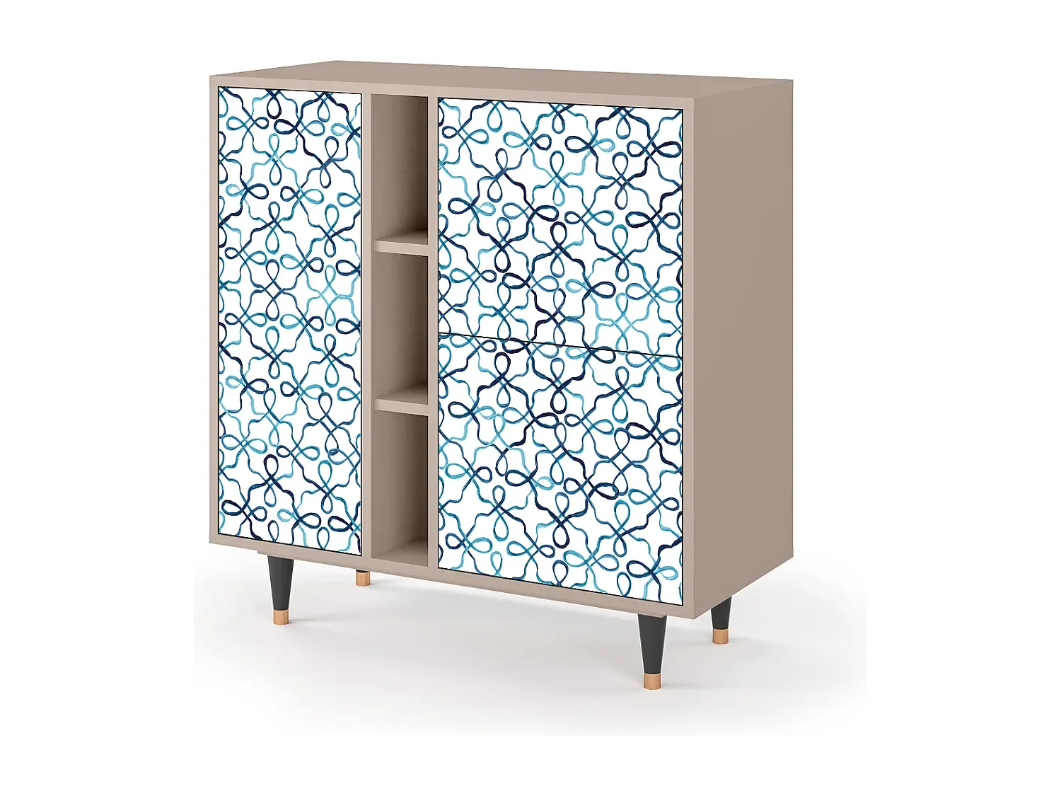 Elegantes Sideboard mit Stauraum, 95 x 42 cm, Holzdekor