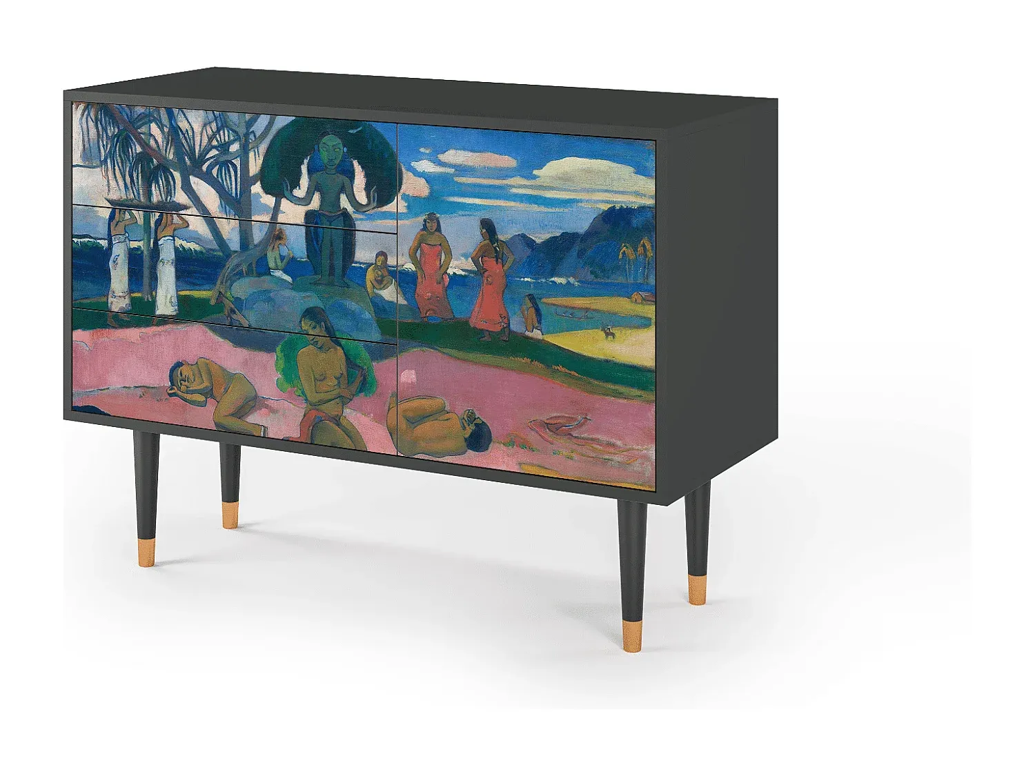 Modernes Sideboard mit Stauraum, Anthrazit