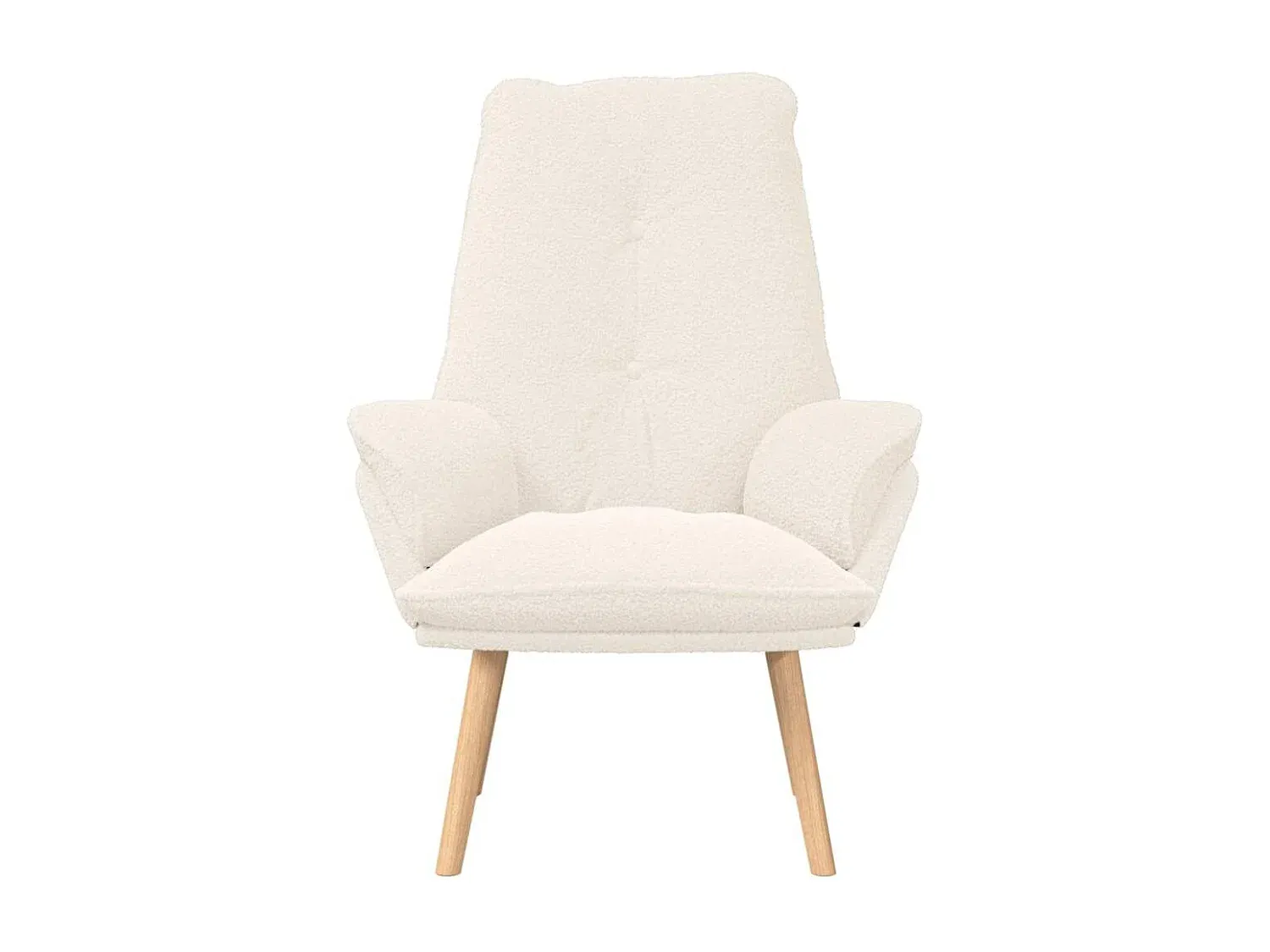Bequemer Lounge-Sessel für Wohnzimmer in Creme