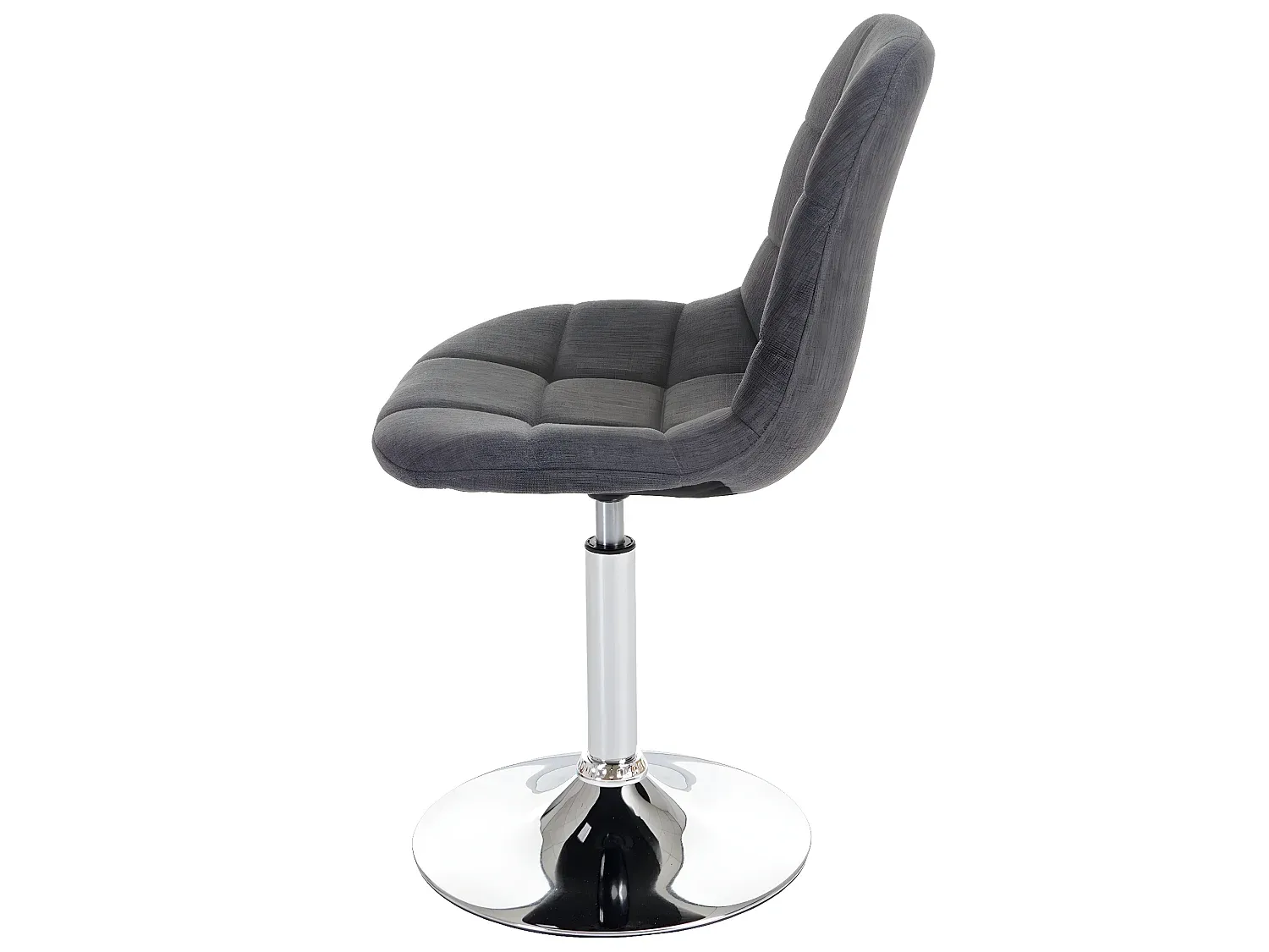 Moderner Esszimmerstuhl-Set aus Textil, hellgrau, 6er-Set