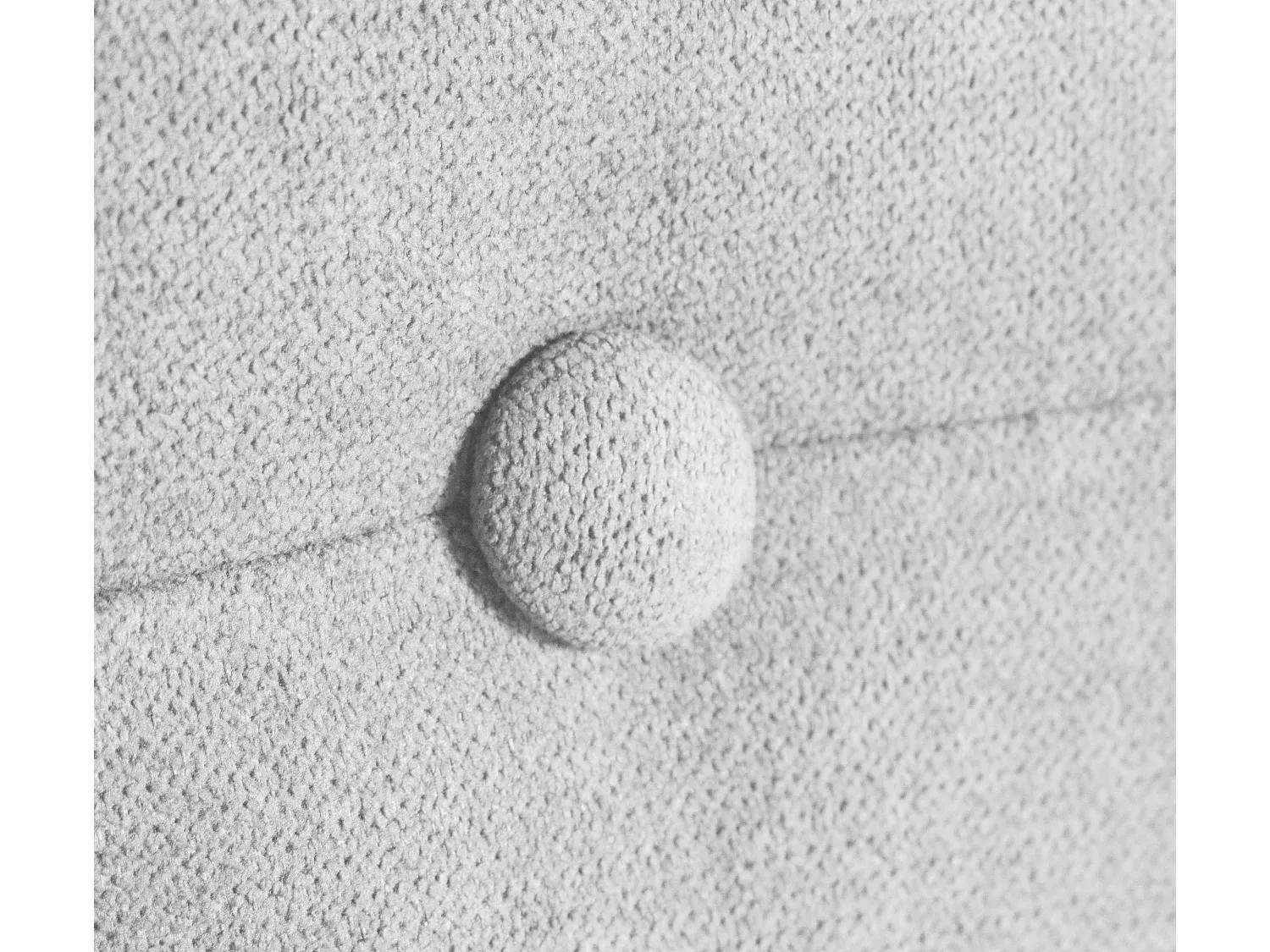 Stoff-Kopfteil mit Knöpfen 95x50cm in Perlgrau