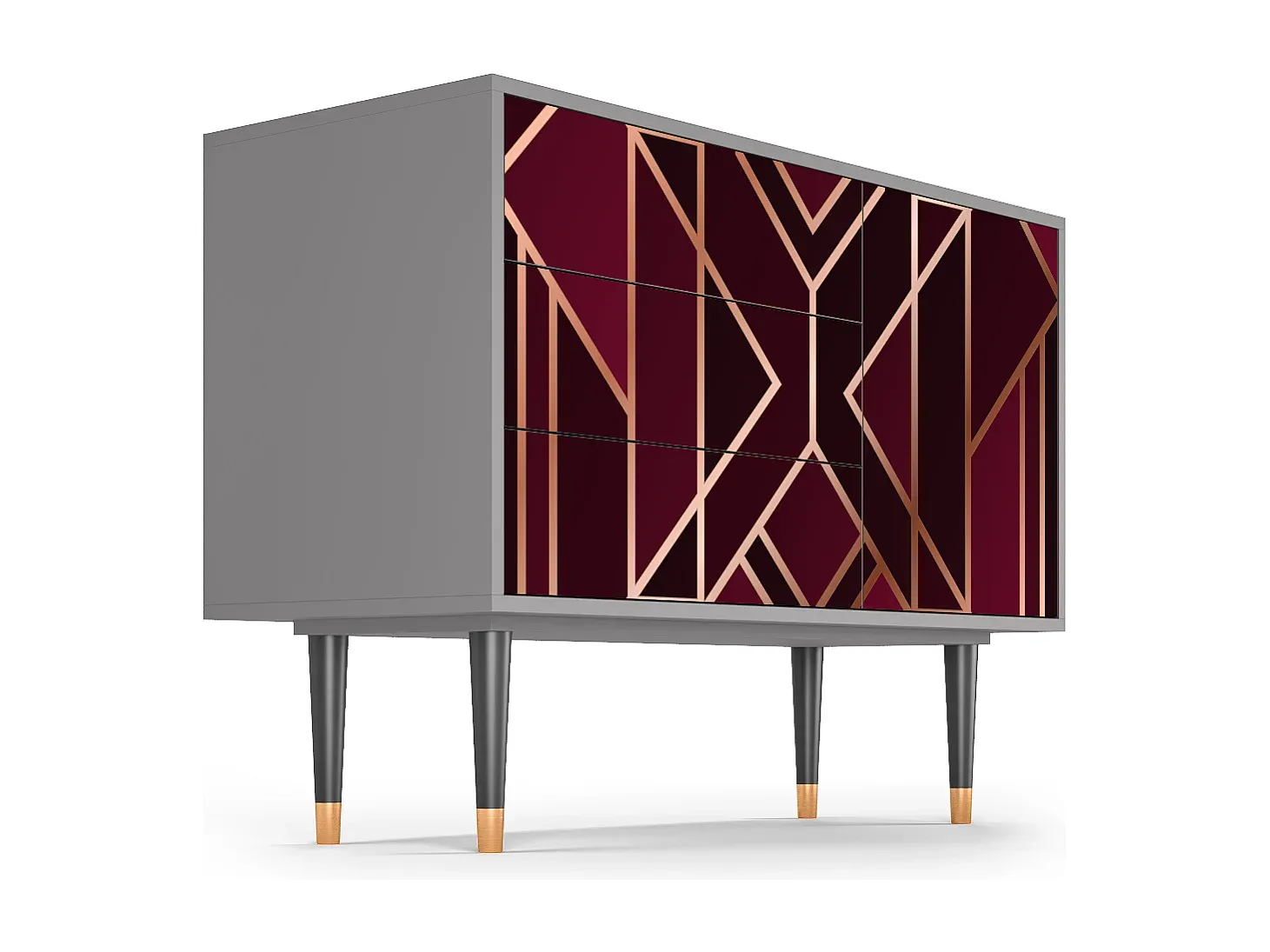 Praktisches Sideboard in Grau mit Schmuckfach