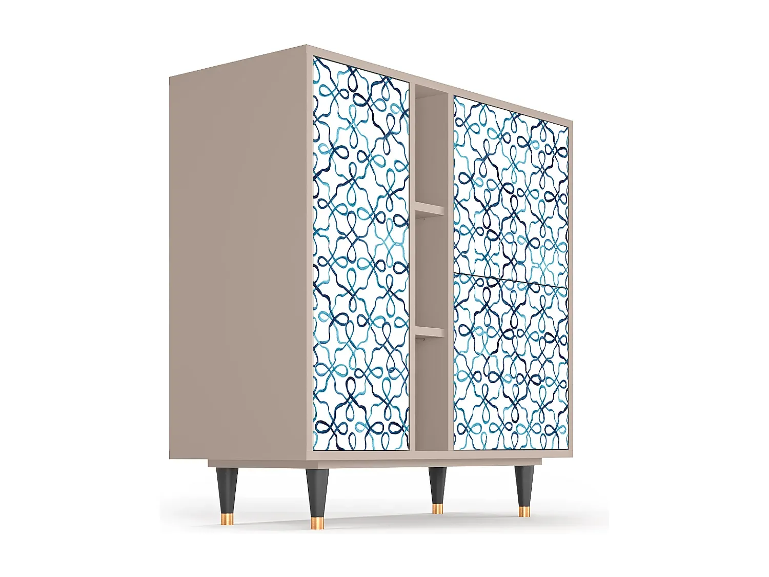 Elegantes Sideboard mit Stauraum, 95 x 42 cm, Holzdekor