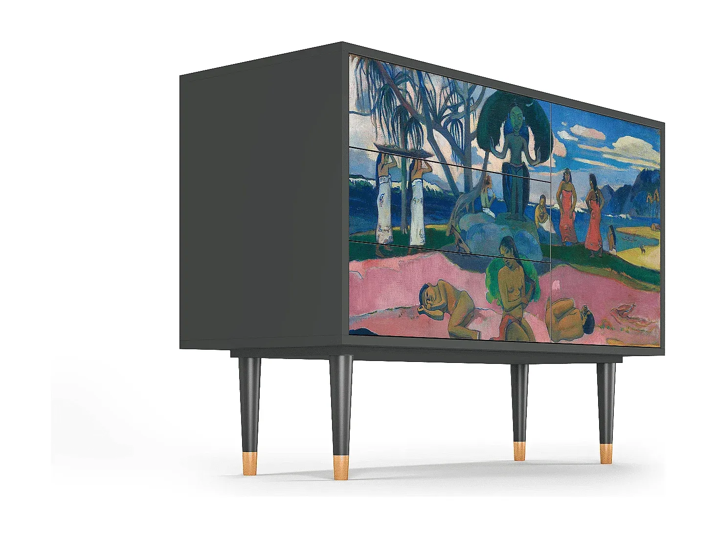 Modernes Sideboard mit Stauraum, Anthrazit