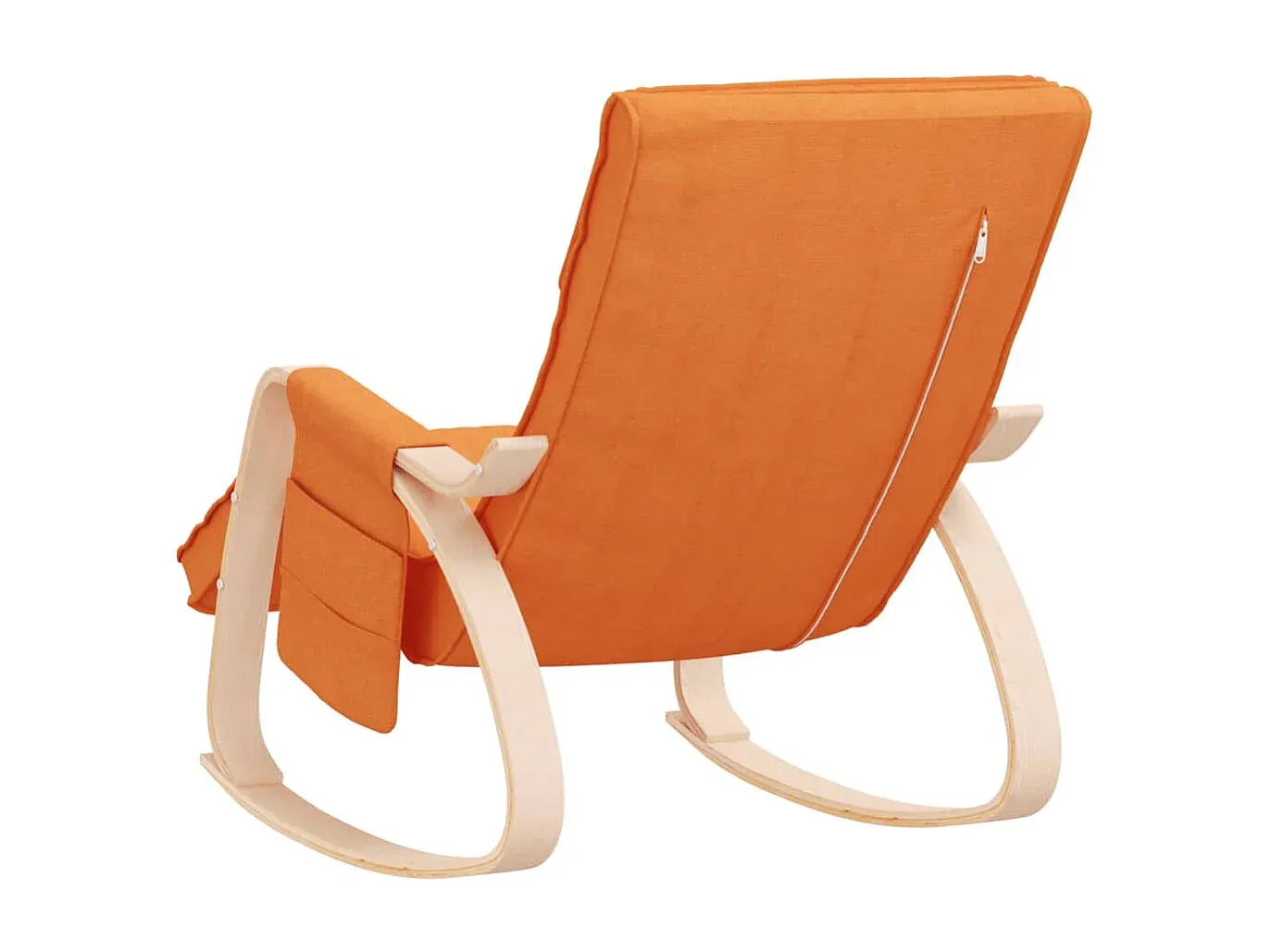 Gemütlicher Schaukelstuhl aus Stoff in Dunkelgelb