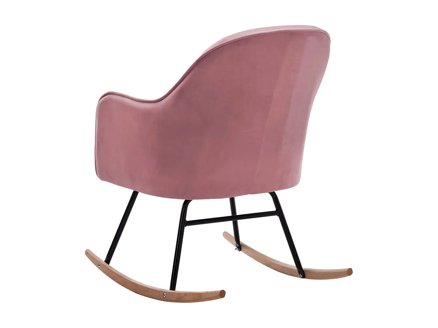 Eleganter Samt-Schaukelstuhl in Rosa