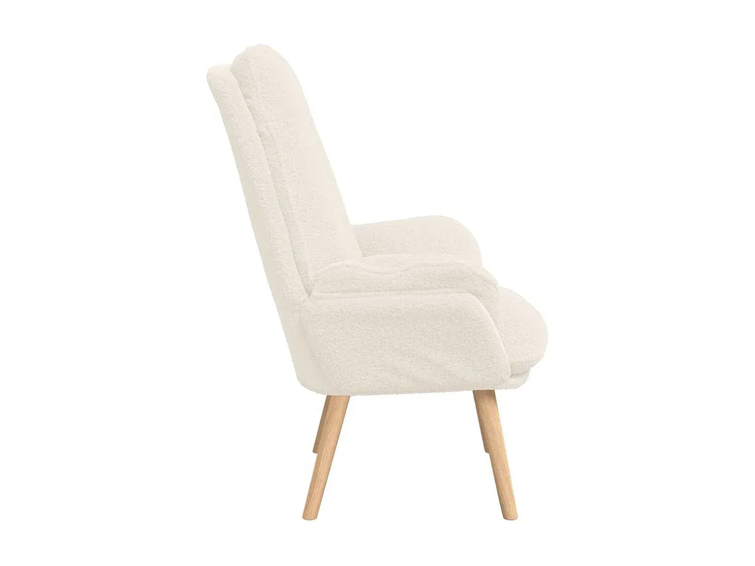 Bequemer Lounge-Sessel für Wohnzimmer in Creme