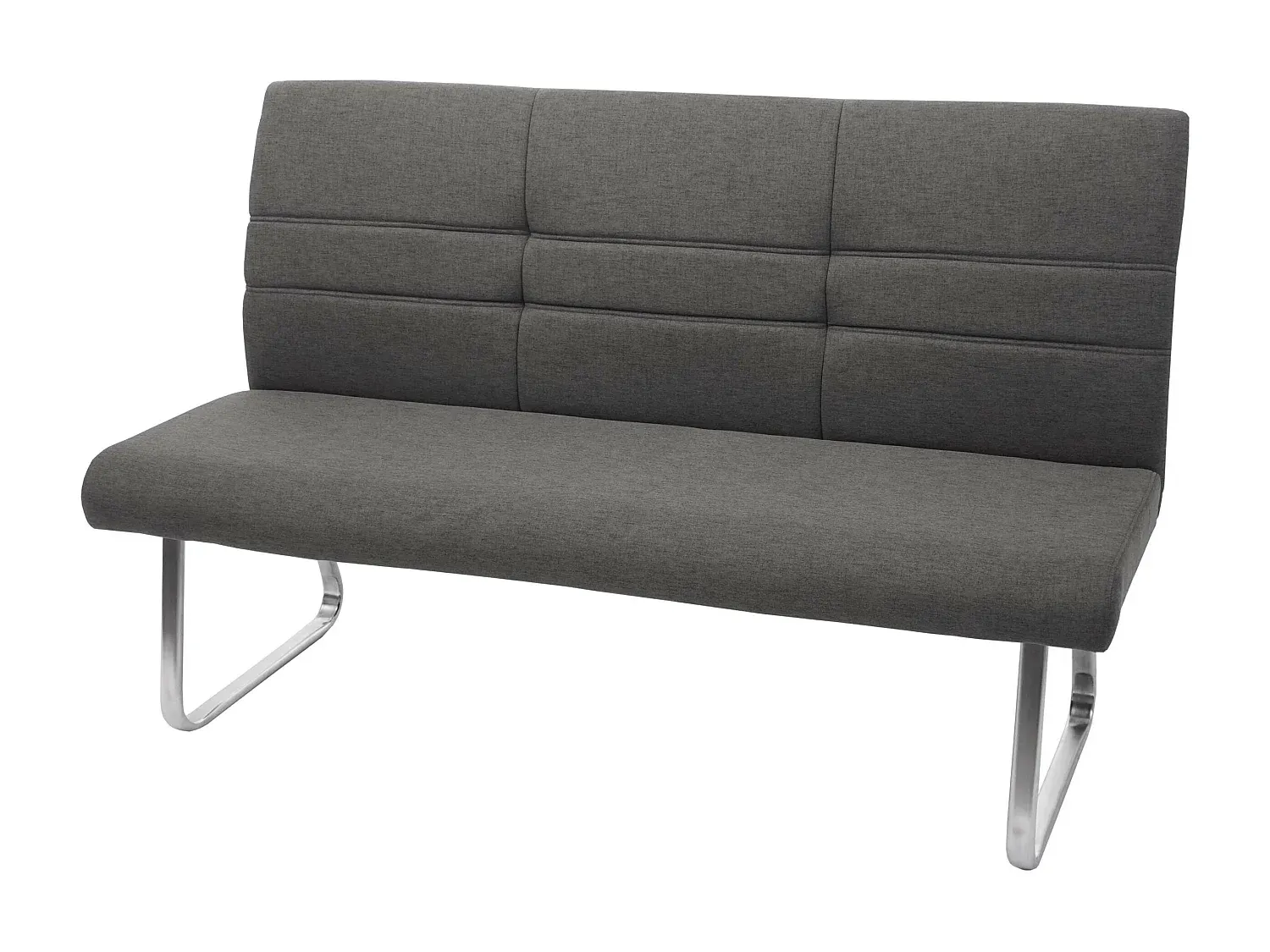 Moderne Gartenbank aus Holz, Grau-Braun, 160 cm