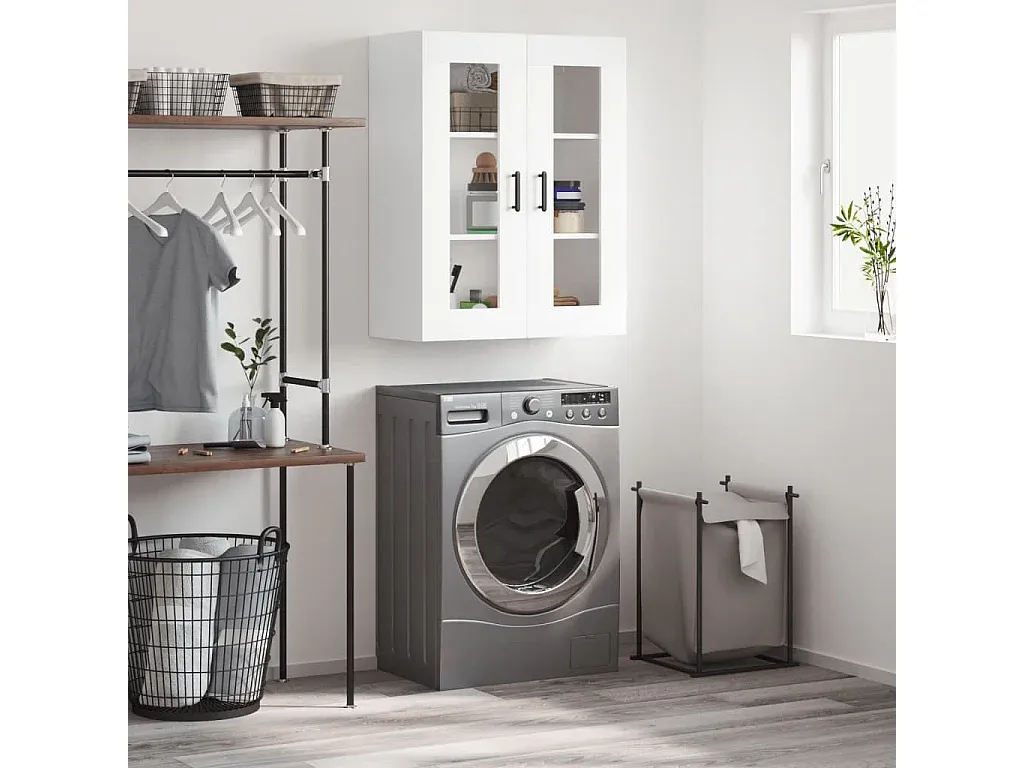 Moderner Hängeschrank in Weiß 69,5x34x90 cm