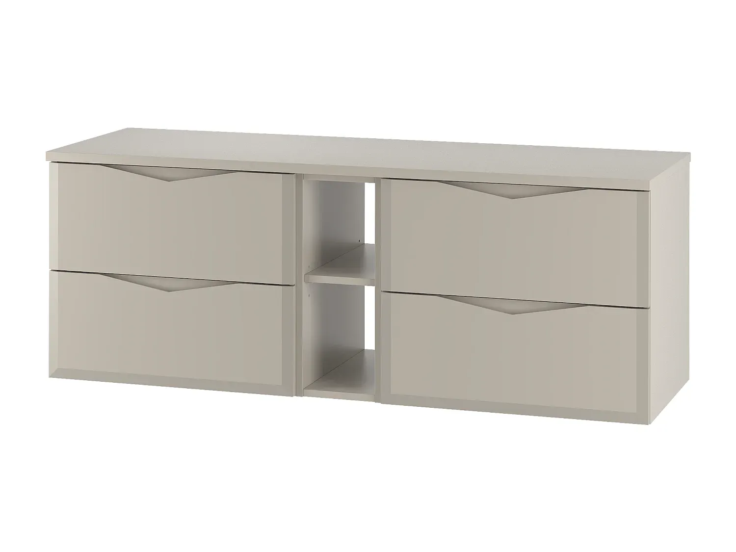 Modernes Badezimmerset mit Waschtisch und Regal